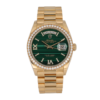 Day-Date Diamond & Yellow Gold Green Malachite Dial 36mm
