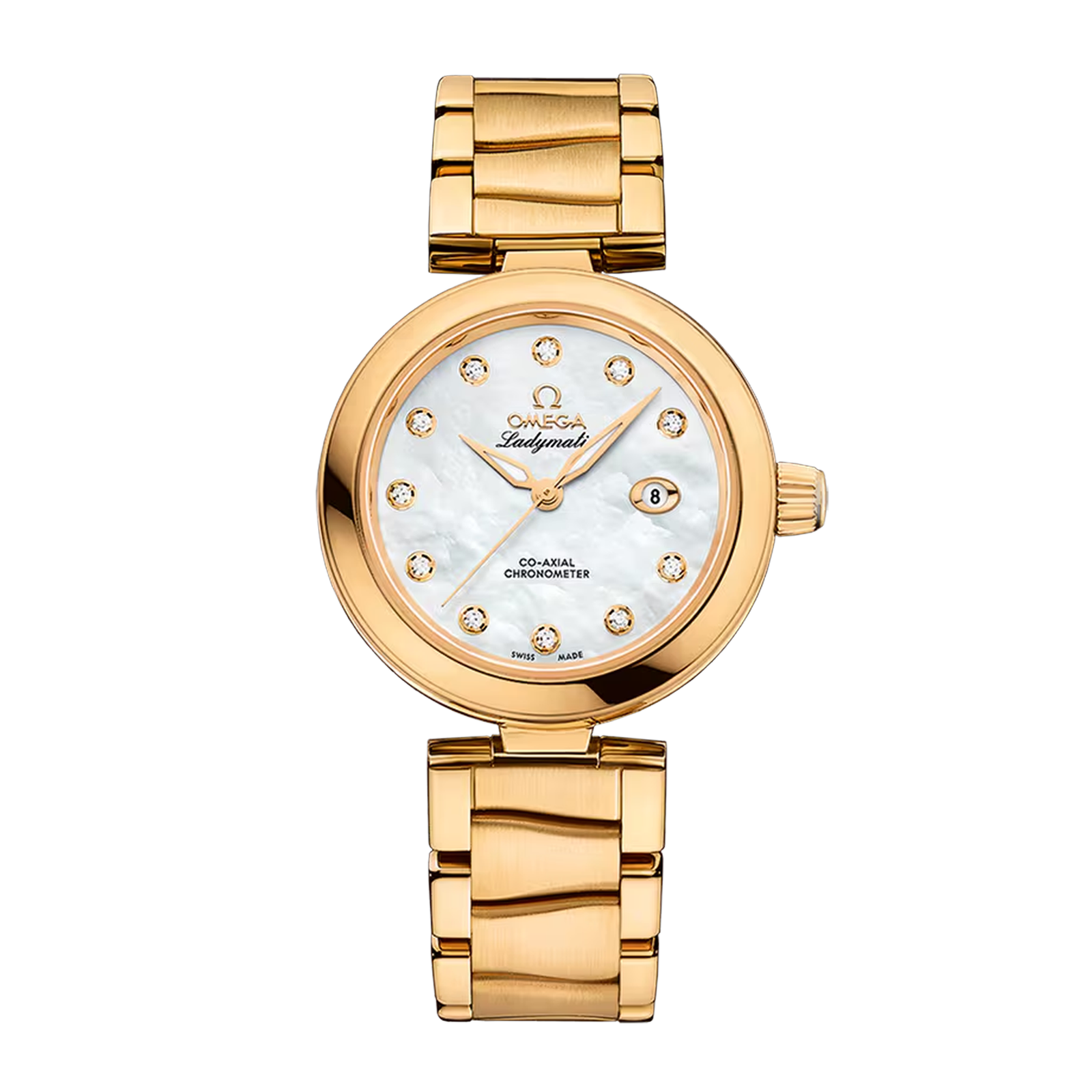 00f112105165d602ba1afb5786123b6f.png LadyMatic Yellow Gold Mother of Pearl Dial 34mm - Image 1