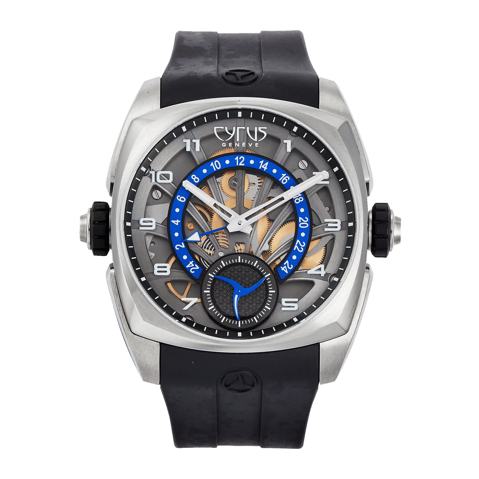 021bbe4a507abbbba0905922316ceca2.png Klepcys GMT Retrograde Titanium Skeleton Dial 42mm Limited Edition - Image 1