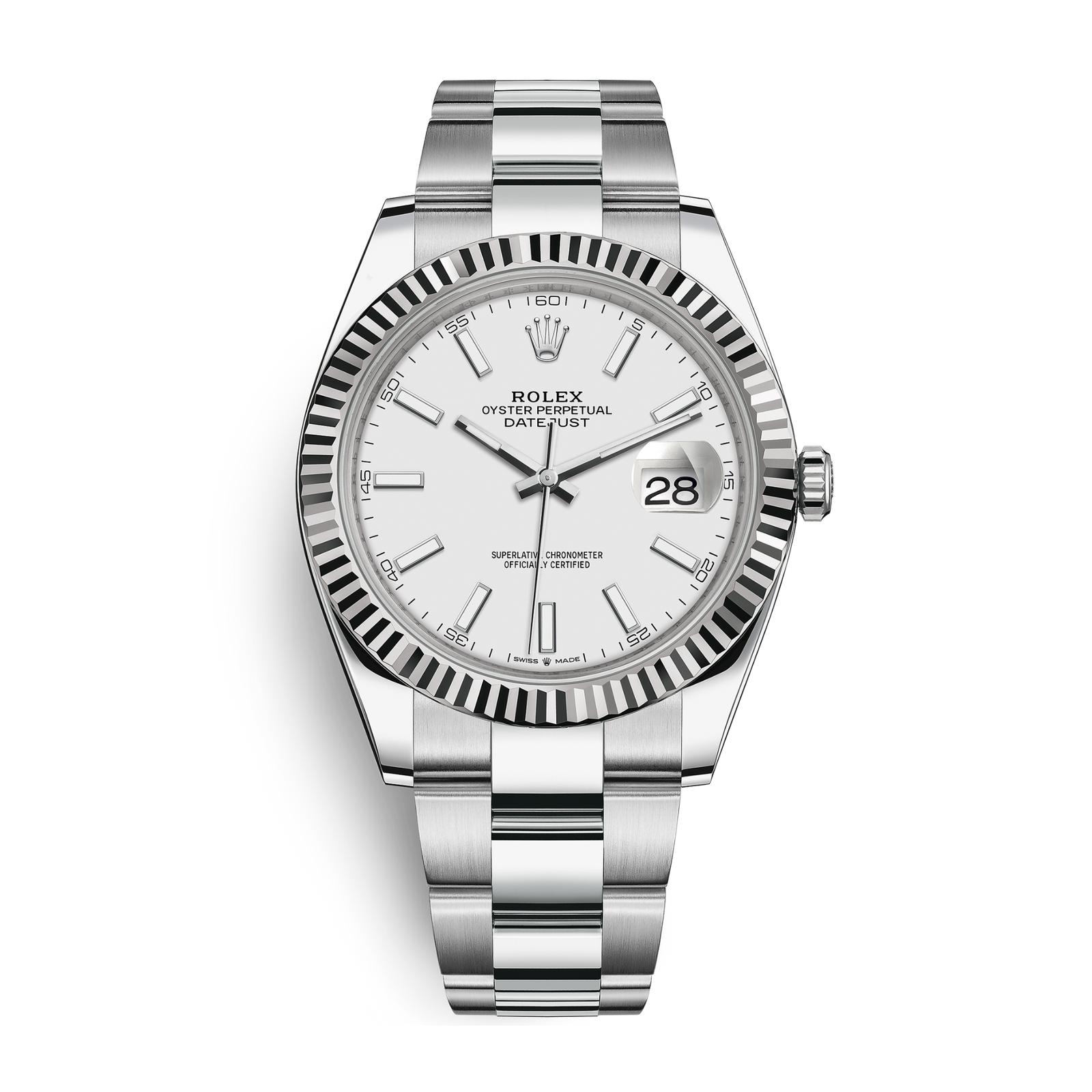 02debe4a699f666bdd13b60c76bde74a.png Datejust Steel White Dial 41mm - Image 1