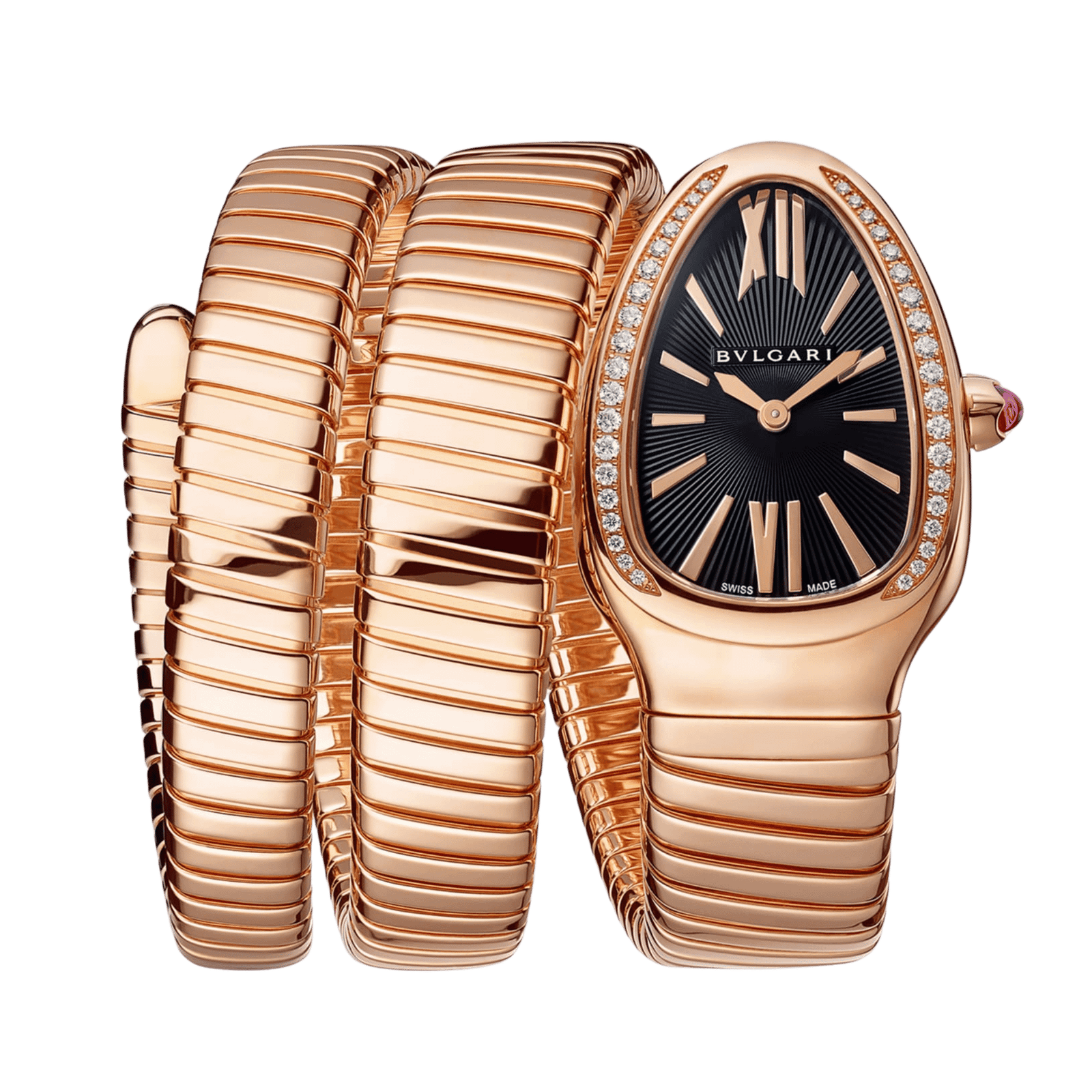 04c5e30596a478e4ed03567cc93edb98.png Serpenti Tubogas Double Tour Rose Gold Diamond Black Dial 35mm - Image 1