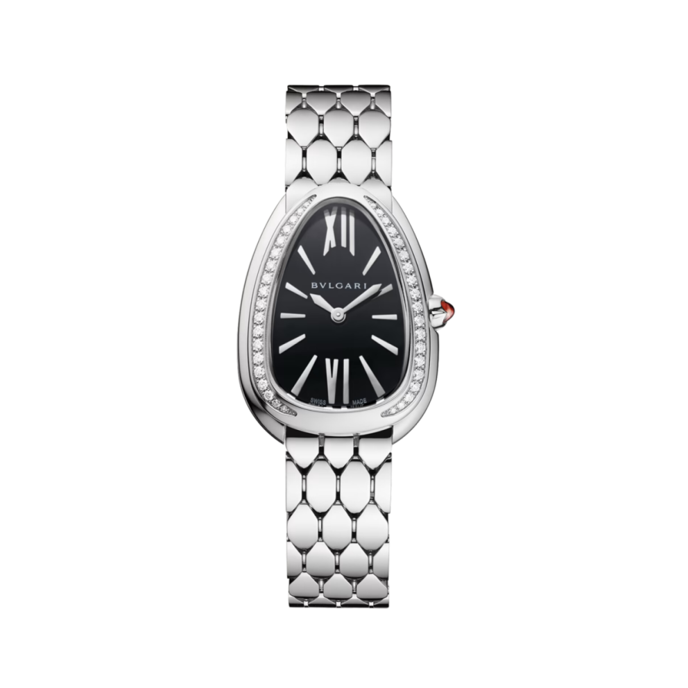 072cd3be4fbcf72462c93f8c00f53211.webp Serpenti Seduttori Steel Diamond Black Dial 33mm - Image 1