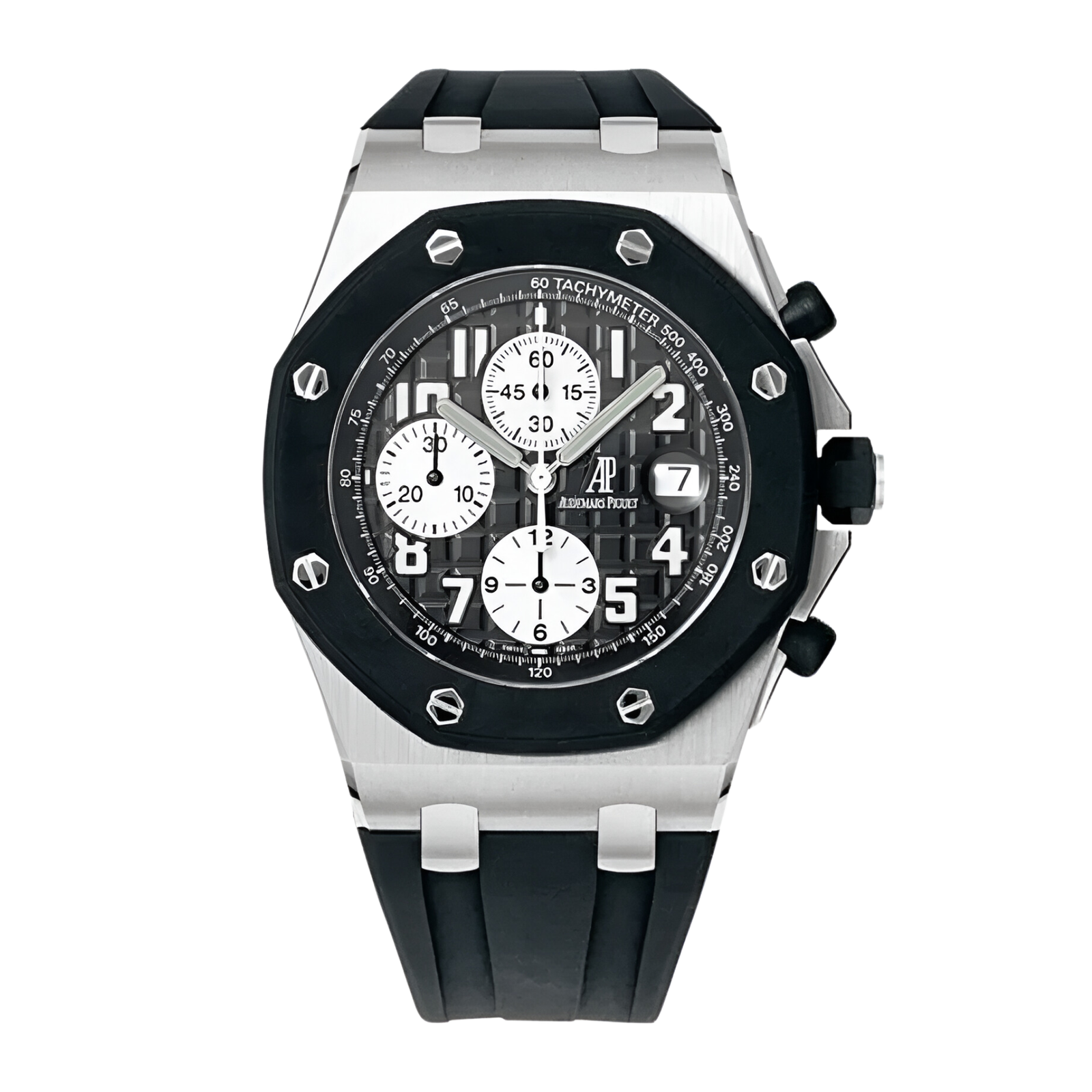 07faa9280ec0bdfd8607e03ac2bd00a6.png Royal Oak Offshore Chronograph Steel Grey Dial 42mm - Image 1