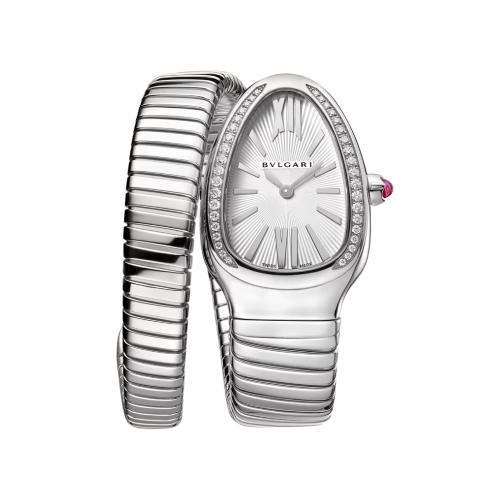 0bad3a8140973ebcff3019d9fd834098.webp Serpenti Tubogas Steel Diamond Silver Dial 35mm - Image 1