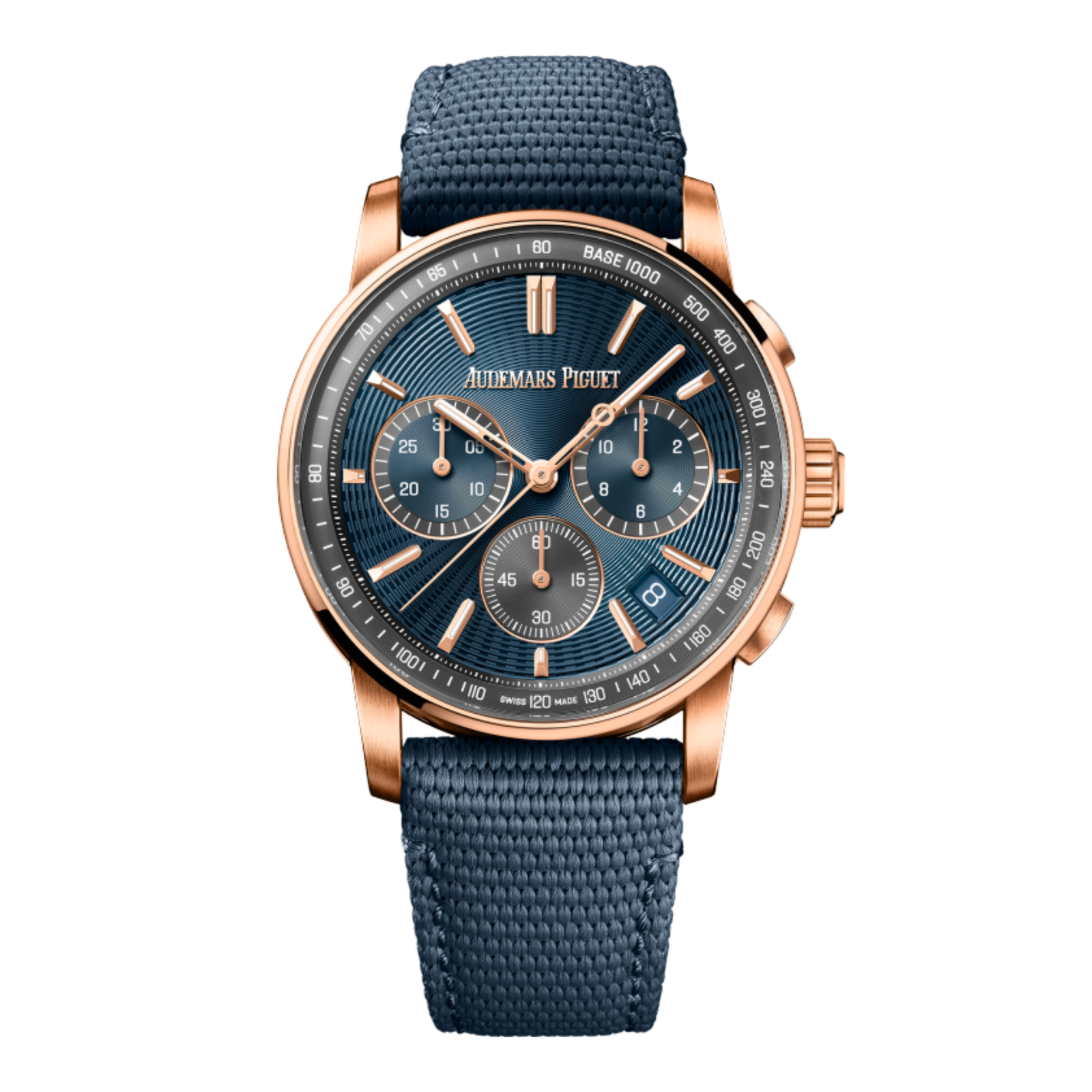 1091f23d4f667f952872d4e295d35a4a.png Code 11.59 Chronograph Rose Gold Blue Dial 41mm - Image 1