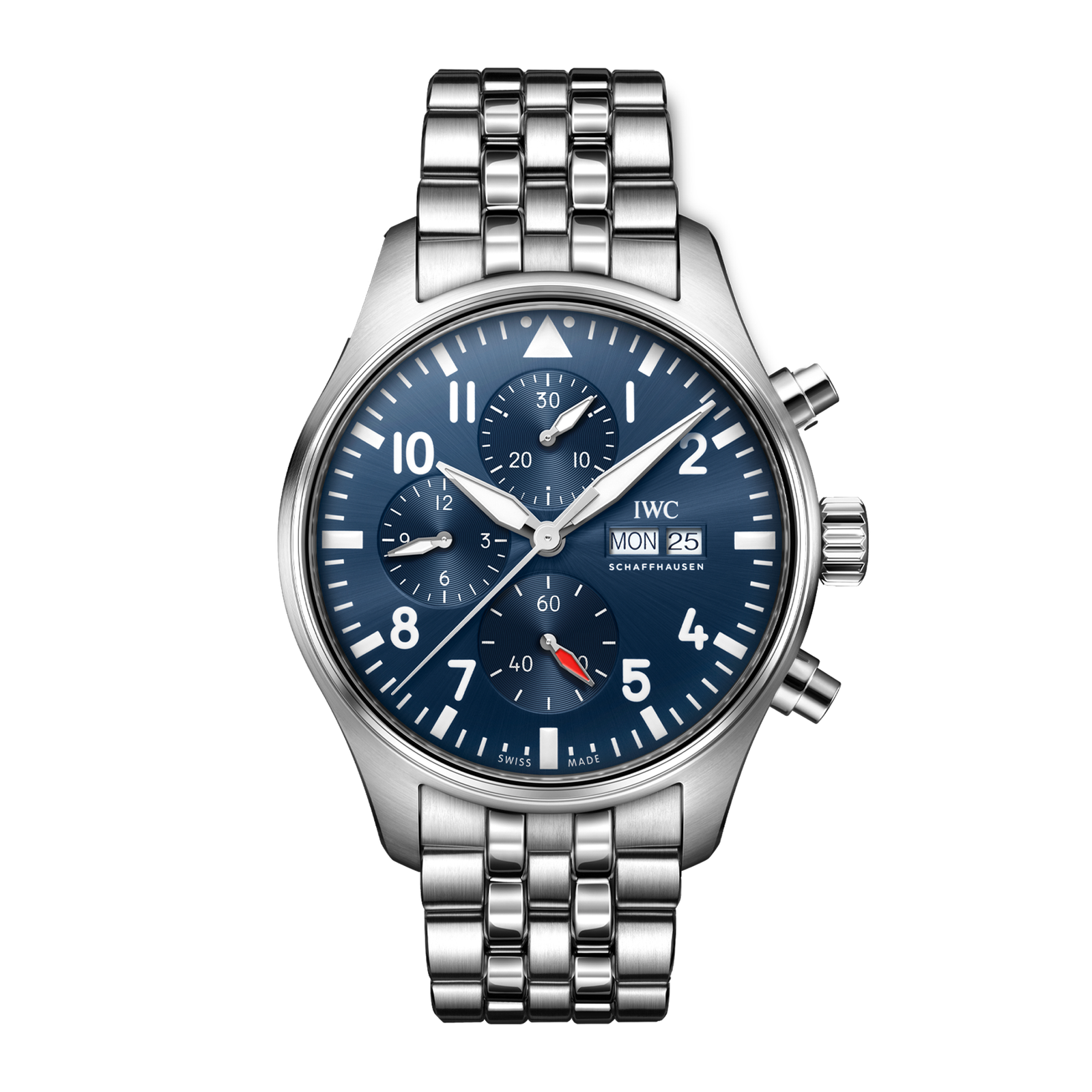 129d8858c521e7914d8eea68f56cae7c.png Pilot's Watch Chronograph Steel Blue Dial 43mm - Image 1