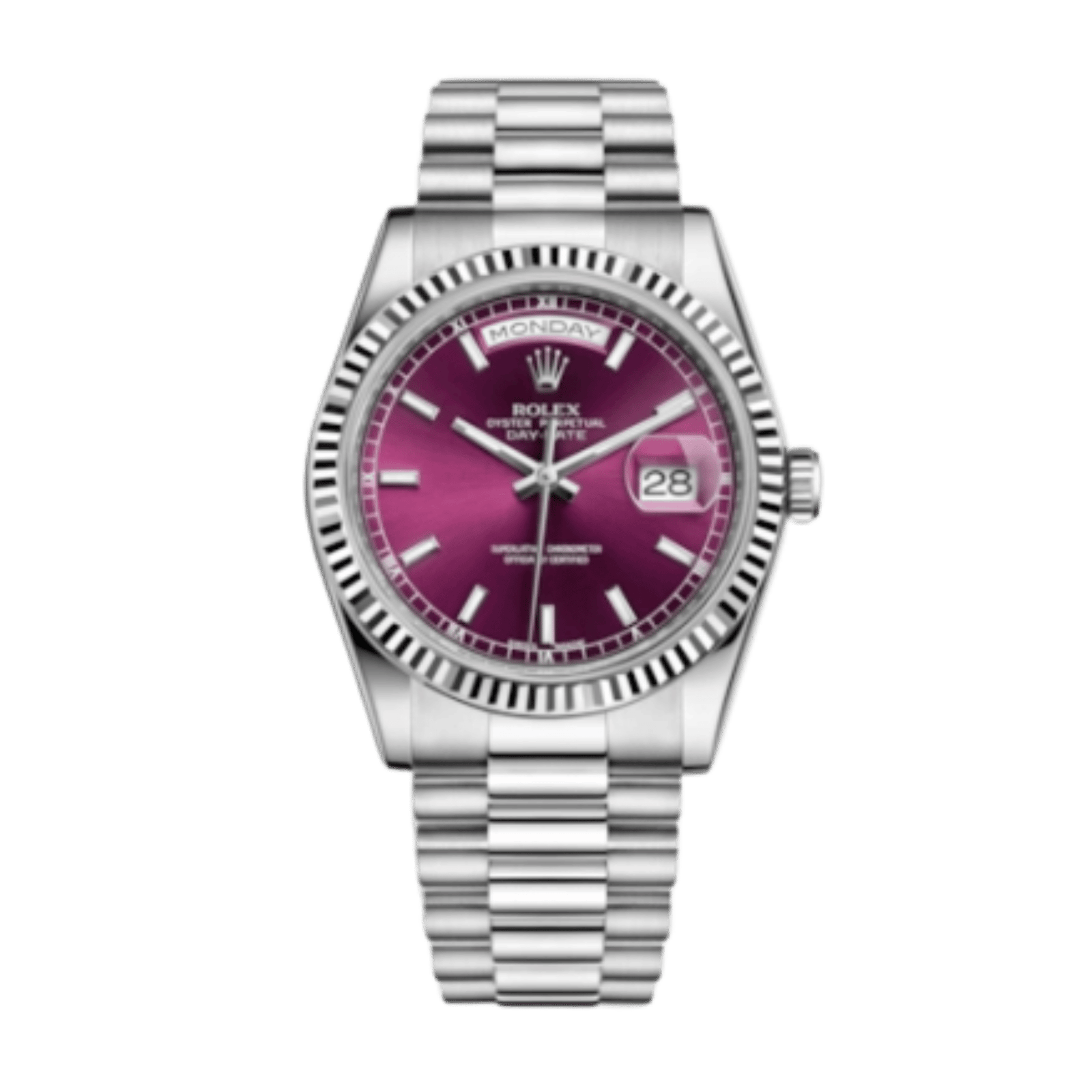 159d3d13e0a732850bd3325baf287971.png Day-Date White Gold Cherry Dial 36mm - Image 1