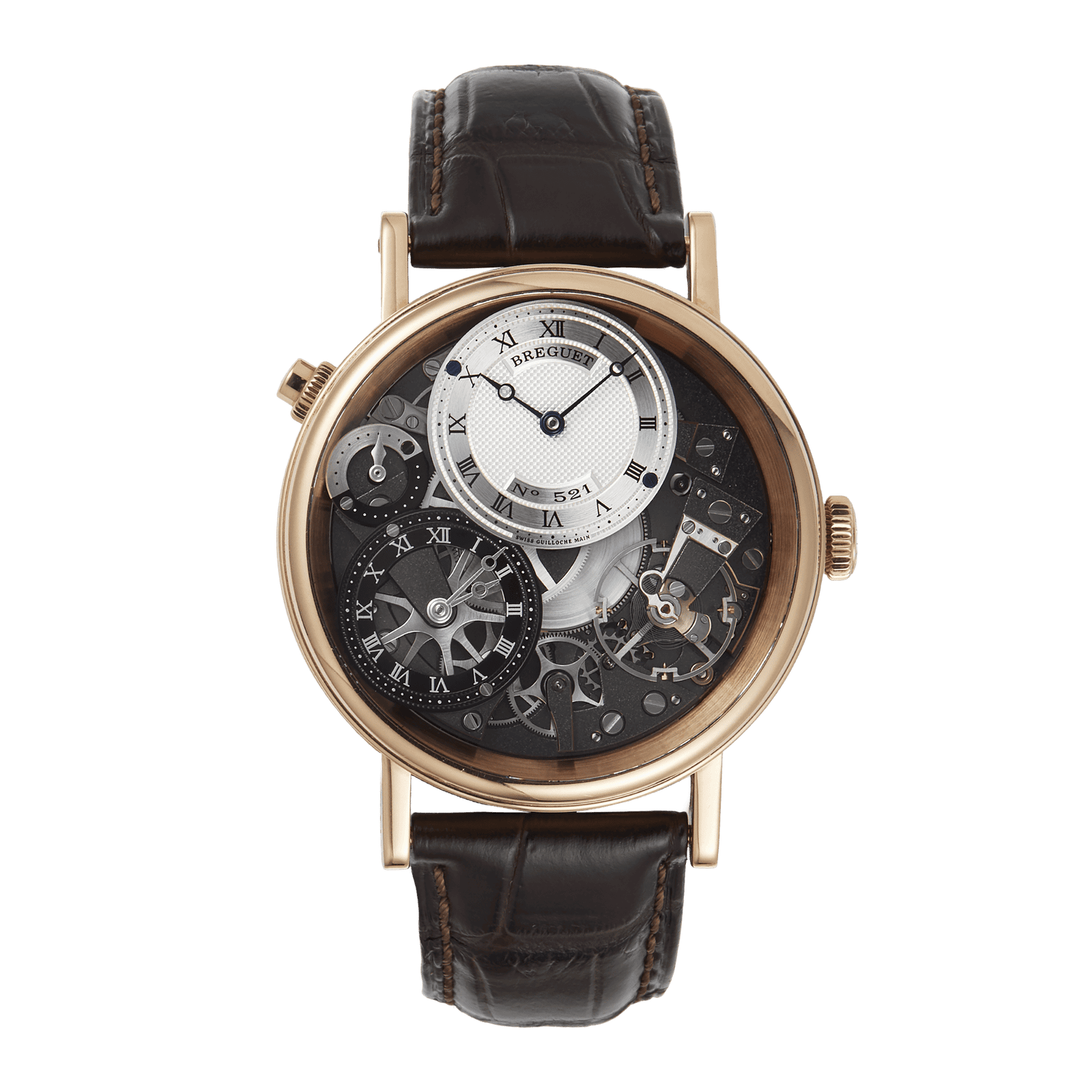 1629f6a563eecca12d3b7997bff0f9a9.png Tradition GMT Rose Gold Silver Dial 40mm - Image 1