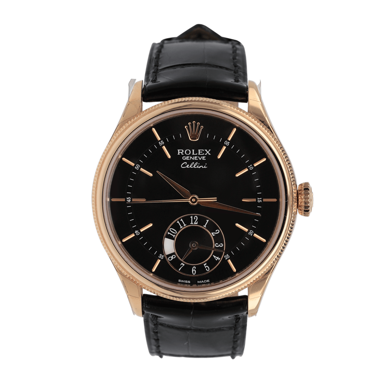 185a4e952c28b62b405122ecb7277d35.png Cellini Dual Time Rose Gold Black Dial 39mm - Image 1