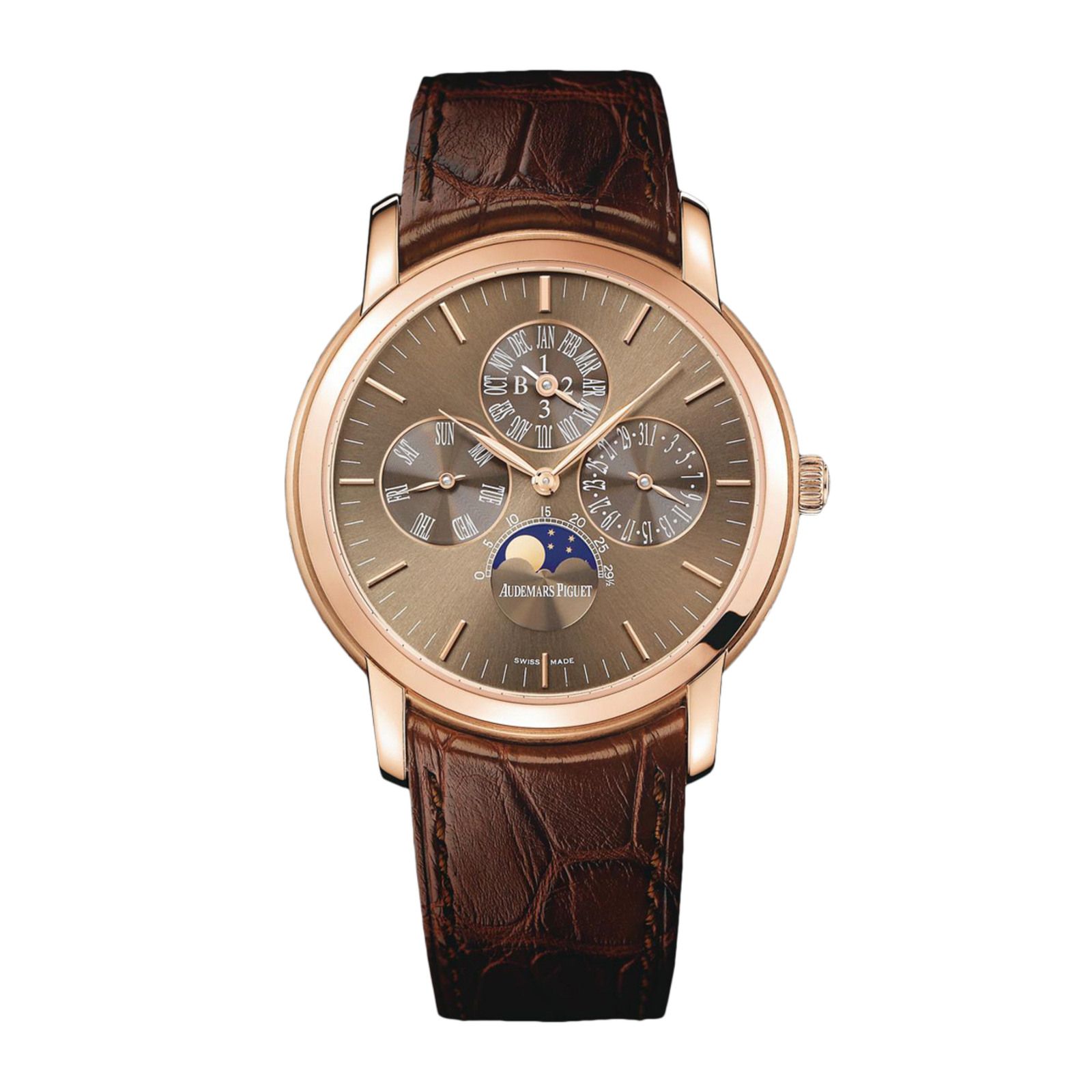 188f036911053a089ac2a426db4c5039.png Jules Audemars Perpetual Calendar Rose Gold Brown Dial 41mm - Image 1