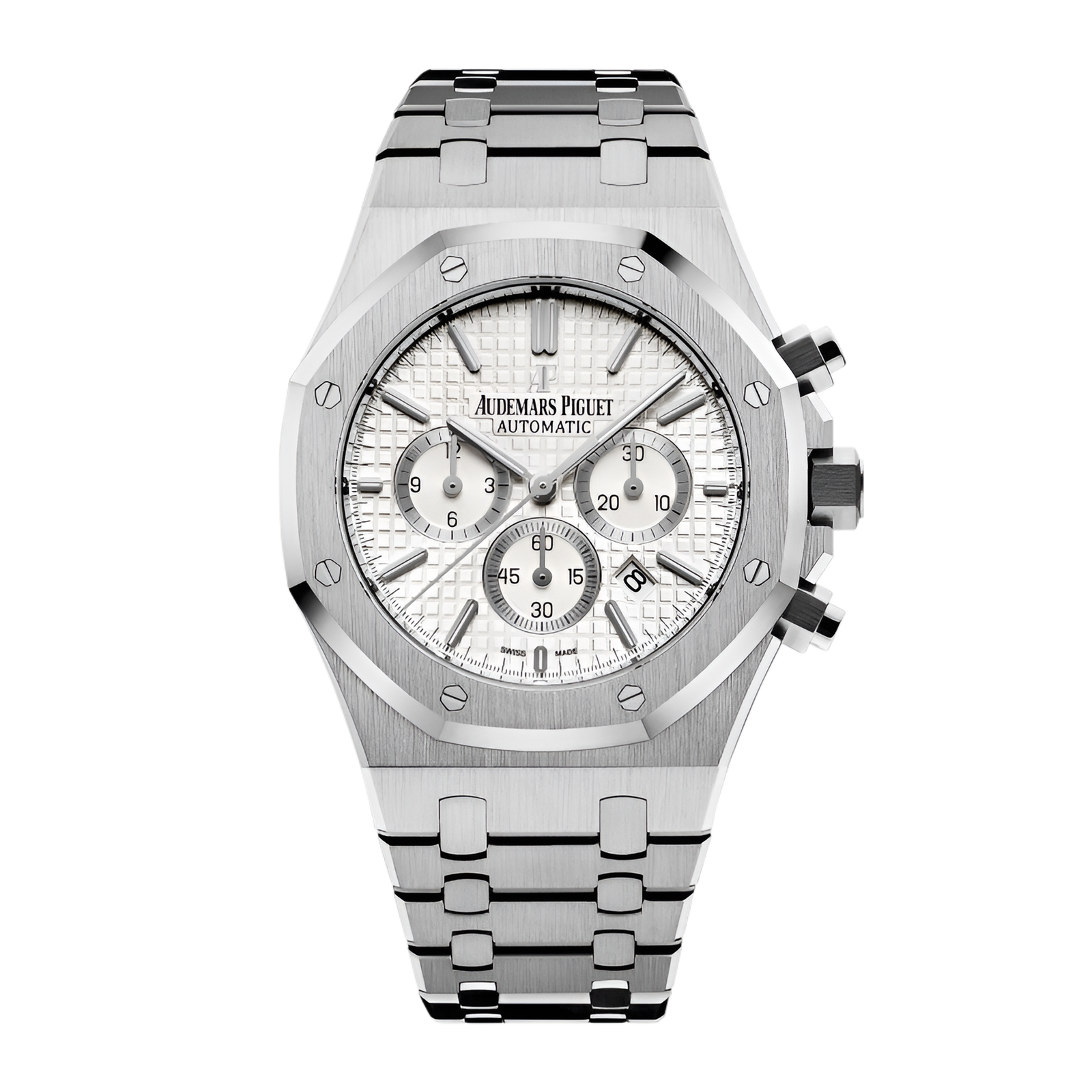 193aa9ec140f679caf3c4b54b430f977.png Royal Oak Chronograph Steel Silver Dial 41mm - Image 1