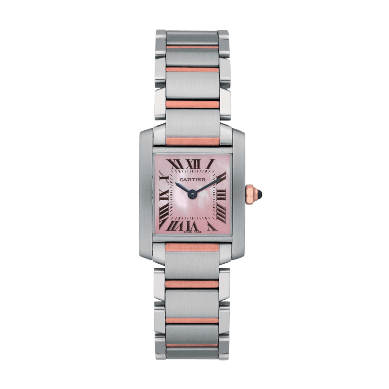 1aac1e8f8d0c507c04b0b0c0a0cf5945.png Tank Francaise Rose Gold & Steel Pink Dial 25mm - Image 1