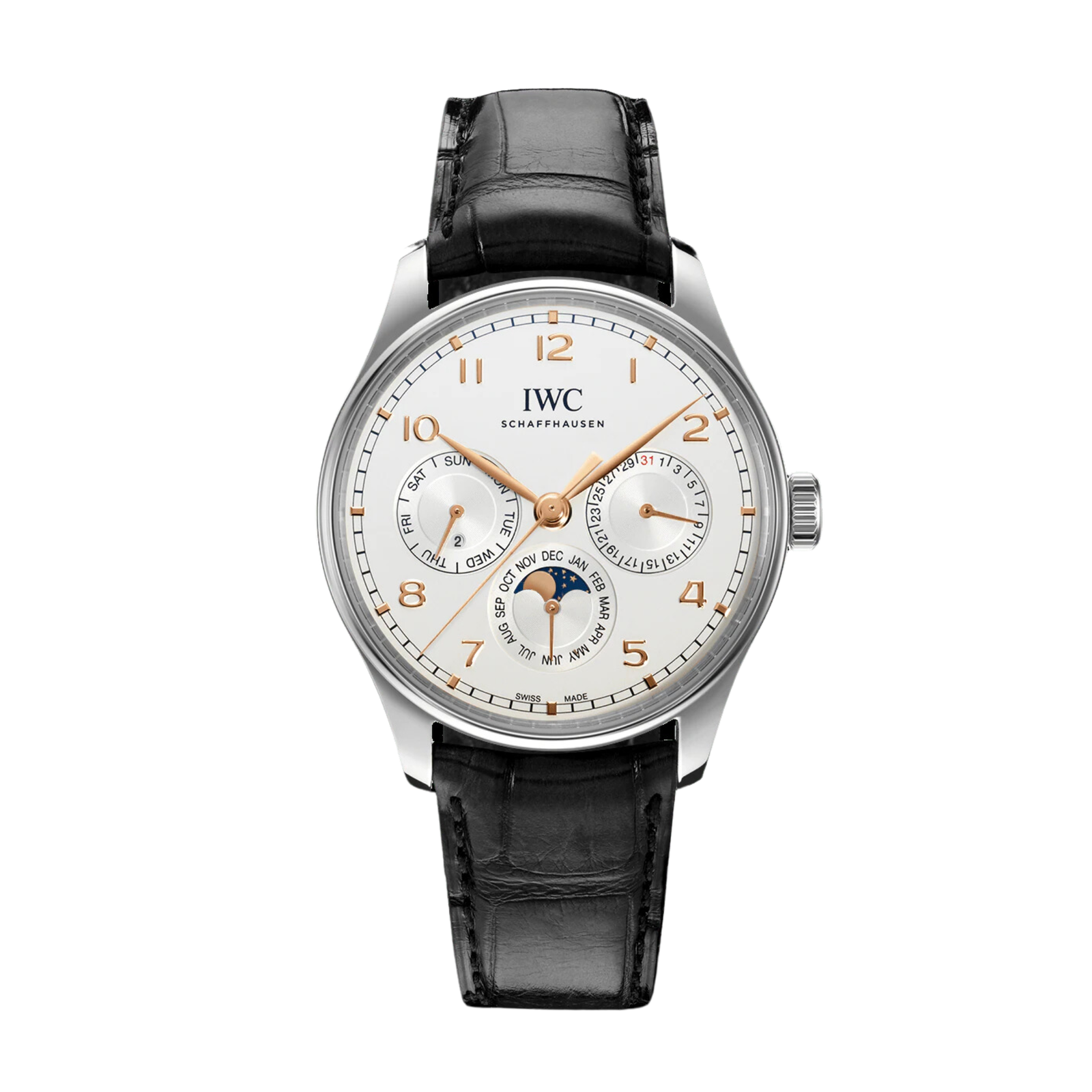1cd403d326e38e51b29fab8645a5919d.png Portugieser Perpetual Calendar Steel White Dial 42mm - Image 1