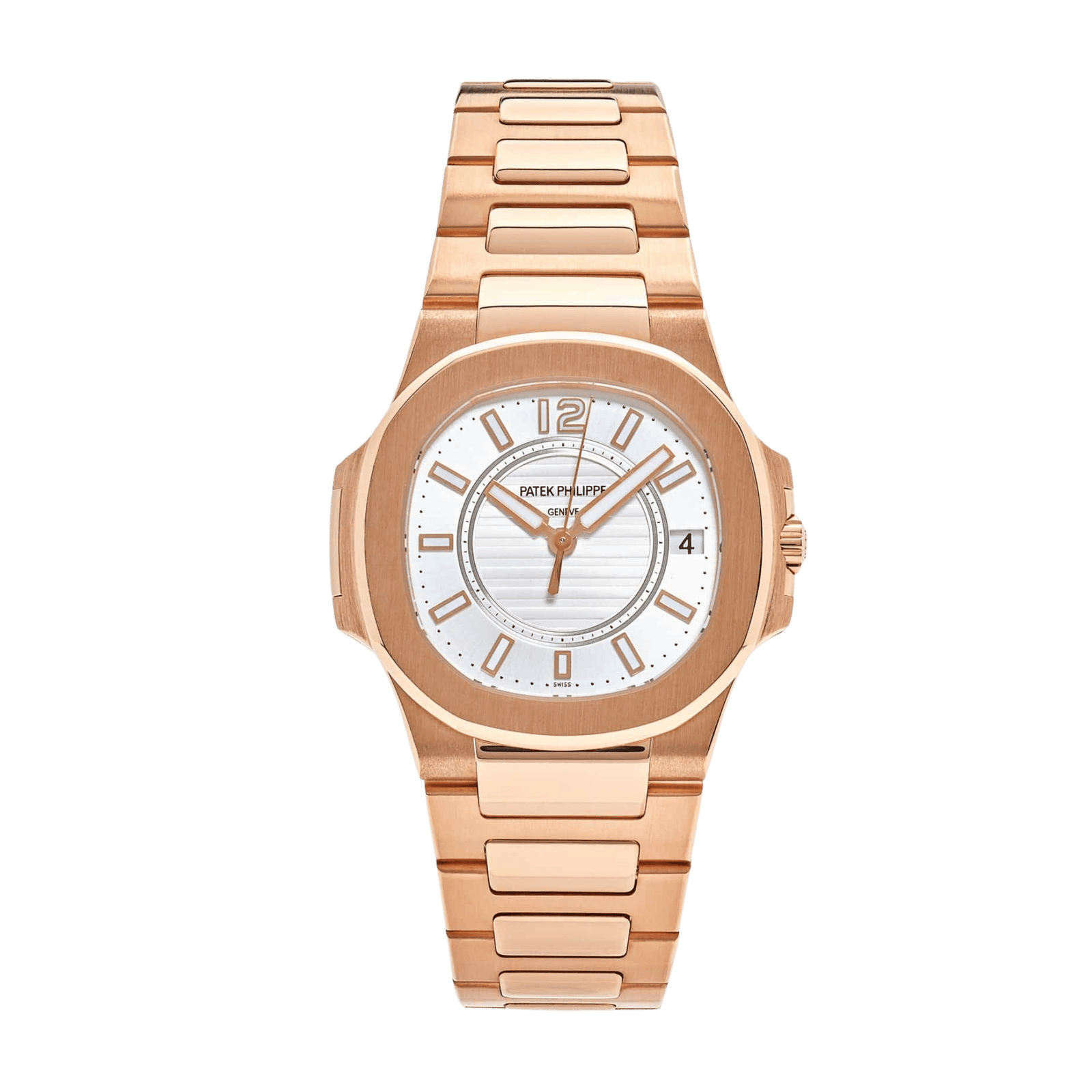 1f181a318ec8ee62576fd2eb949db6ad.png Nautilus Ladies Rose Gold Silver Dial 33mm - Image 1