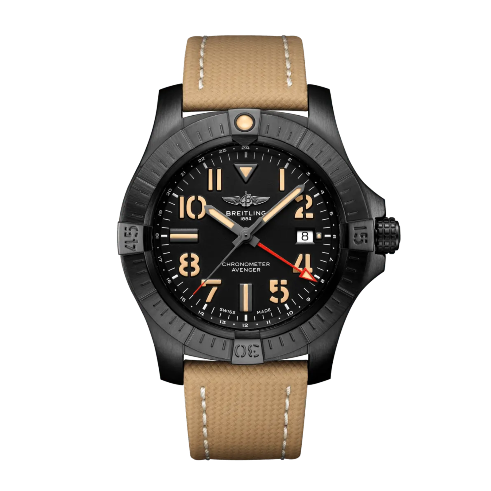 20060af978e8d98dbf6586182fc9fc0b.png Avenger GMT Night Mission Titanium Black Dial 45mm - Image 1