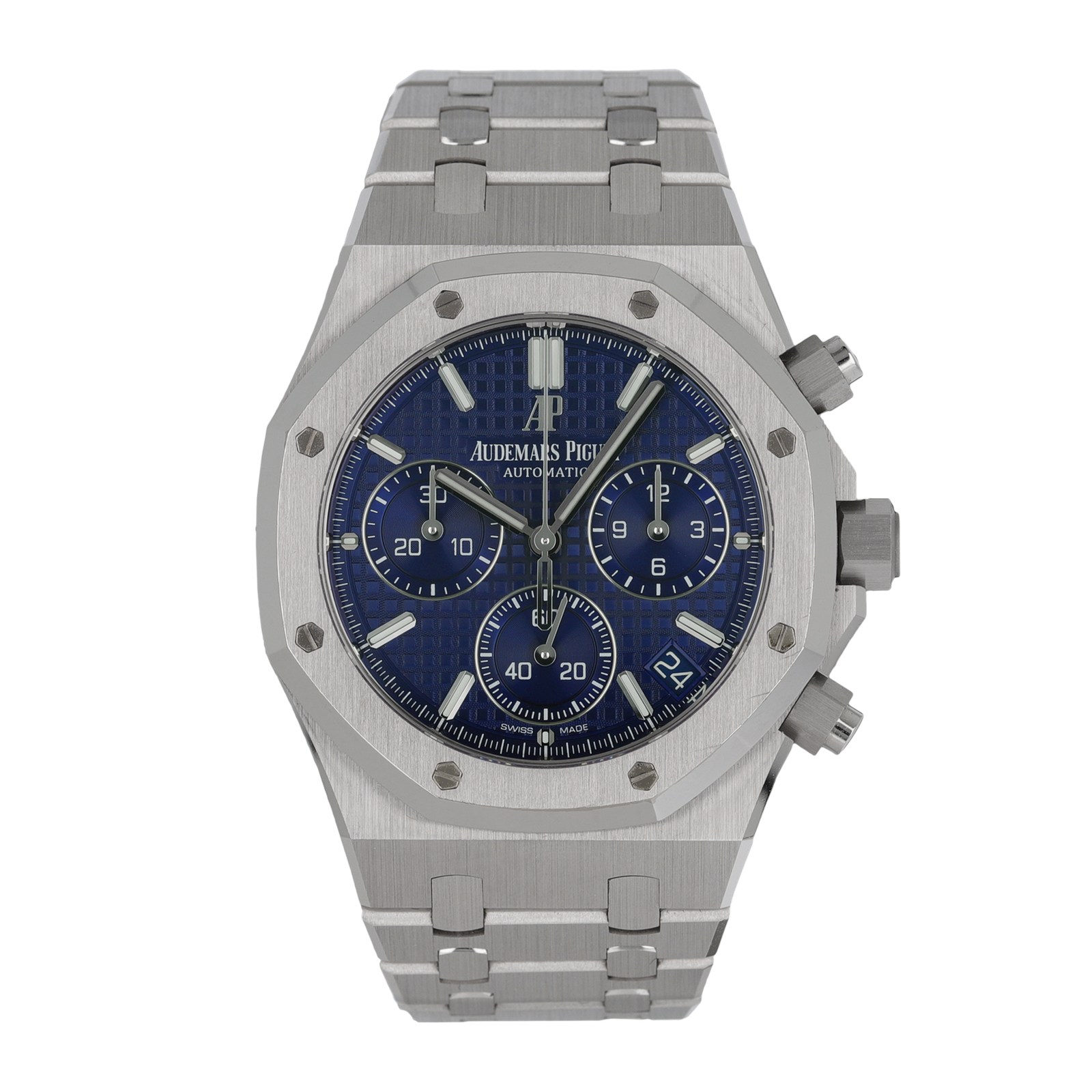 2016658c0c2997109548a225255c643c.png Royal Oak Chronograph White Gold Blue Dial 41mm - Image 1