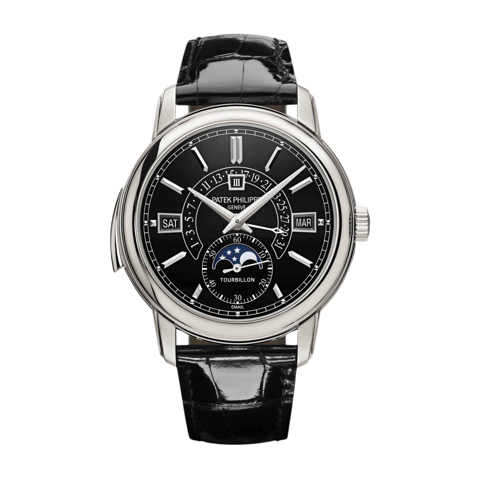 21a875ac80df88bd17cf0fc0c769151f.png Tourbillon Minute Repeater Perpetual Calendar Platinum Black Dial 40mm - Image 1