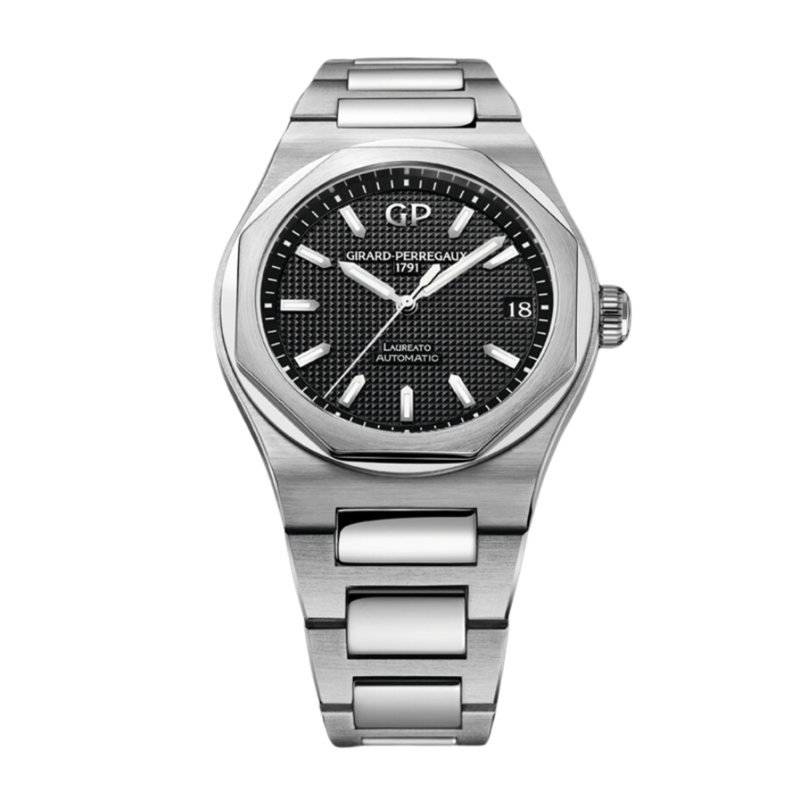 22c4a3a074c14126b6c2855c9f8703ca.png Laureato Steel Black Dial 42mm - Image 1