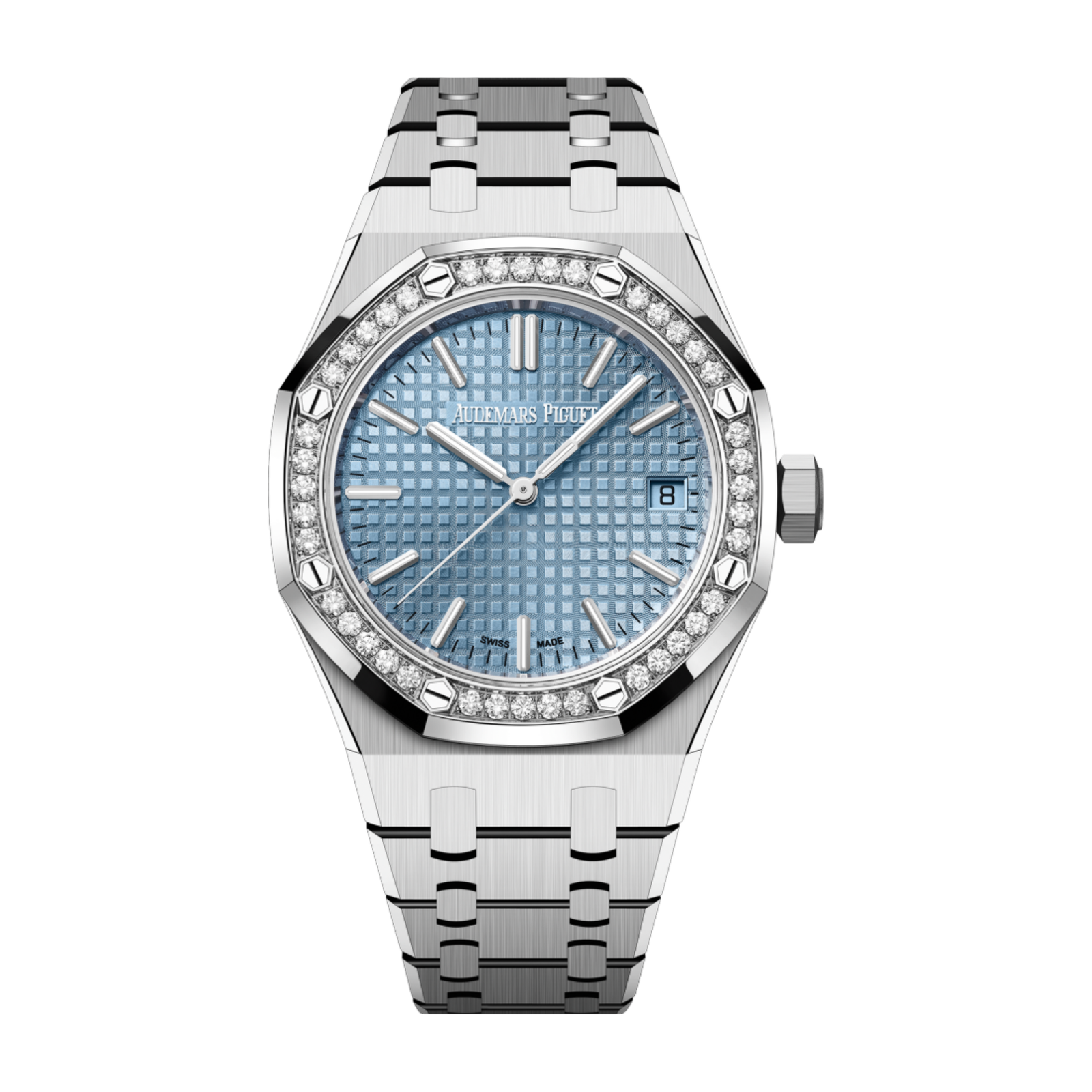 2545e9b6df369221a19bd79000ea9c7e.png Royal Oak Selfwinding Steel Diamond Ice Blue Dial 37mm - Image 1