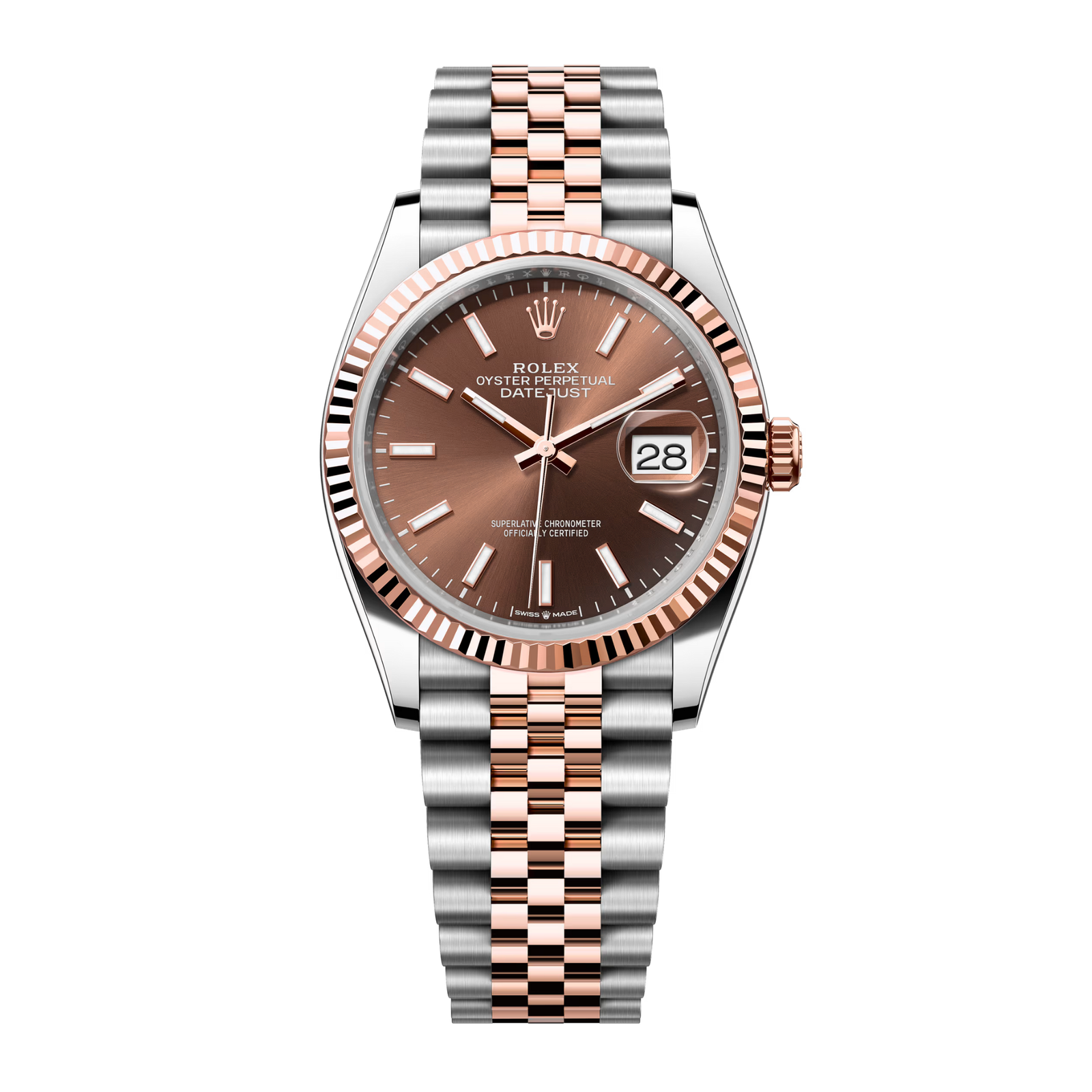 254c9ae0111e8e6cb4d7c5d9a0f6552b.png Datejust Rose Gold & Steel Jubilee Brown Dial 36mm - Image 1