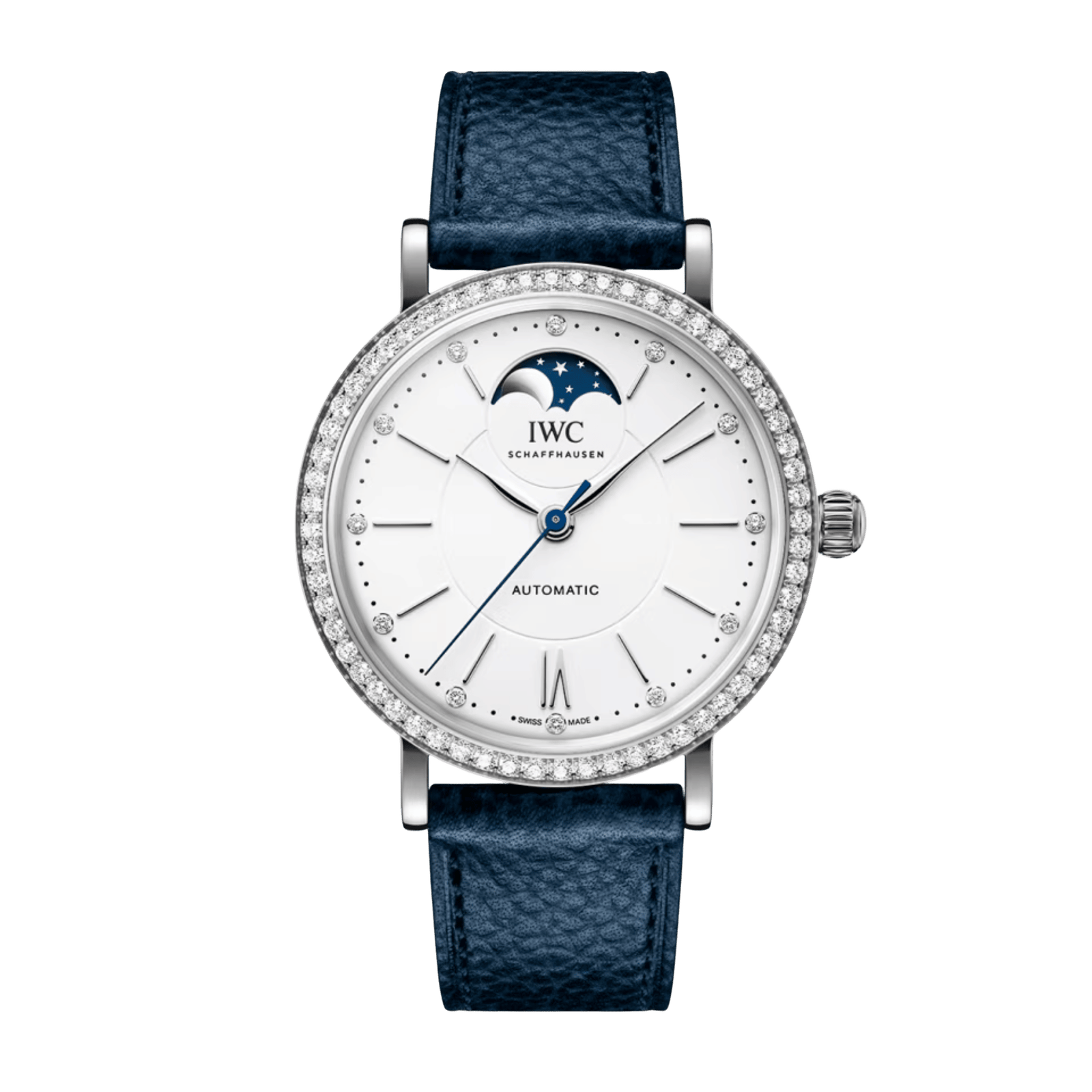 25b89c11af5f3cb11b02b989e44bc5f5.png Portofino Moonphase Steel Diamond White Dial 37mm - Image 1