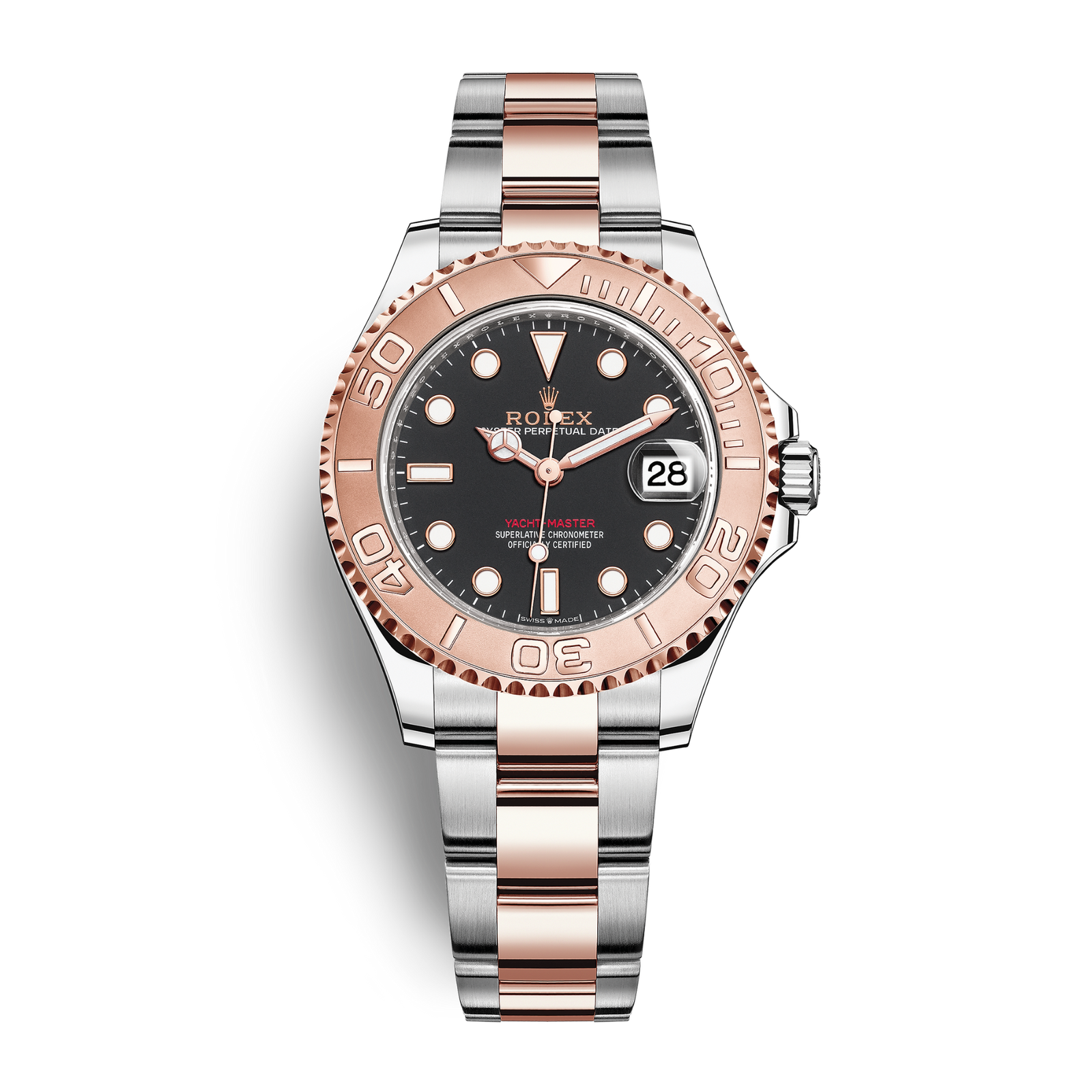 262cea99b5c9bbeb37225fc4133f90c0.png Yacht-Master Rose Gold & Steel Black Dial 37mm - Image 1