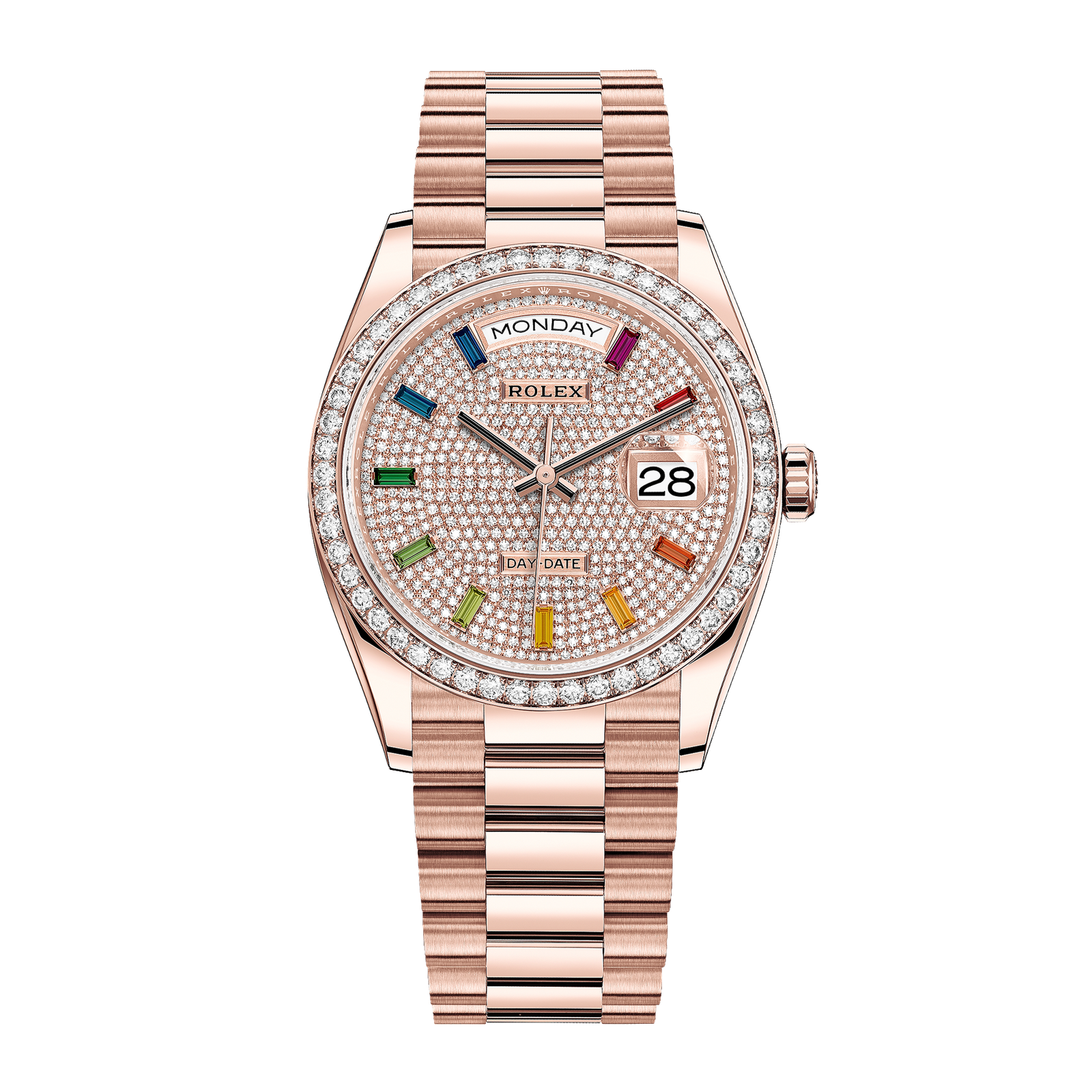 2789479e7b2a7333298e92663fb3c540.png Day-Date Rose Gold Pave Dial 36mm - Image 1