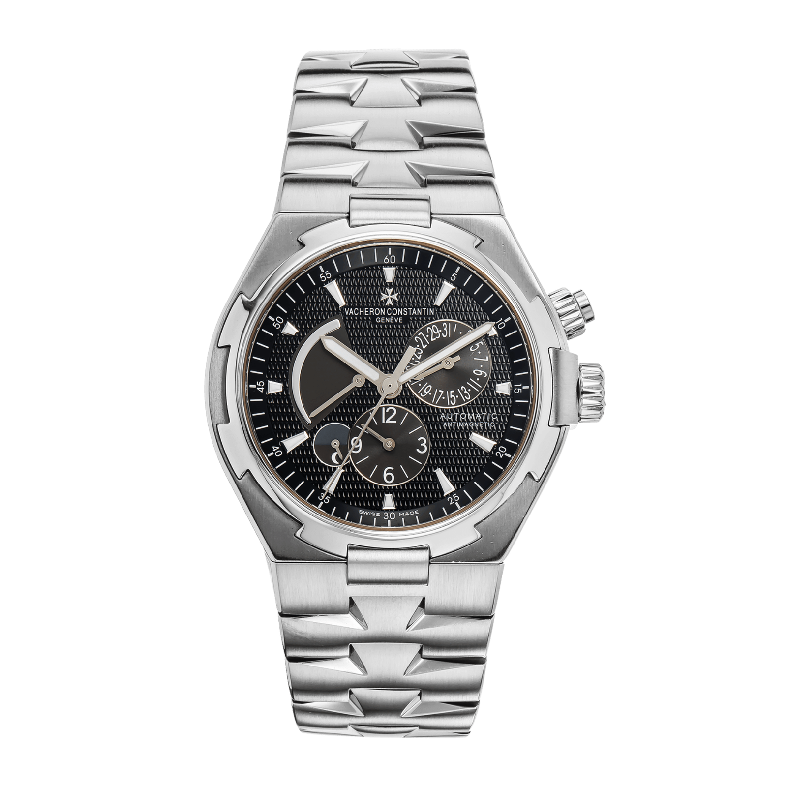 27e829d737cee91e7bb211a9952fb4b6.png Overseas Dual Time Steel Black Dial 42mm - Image 1
