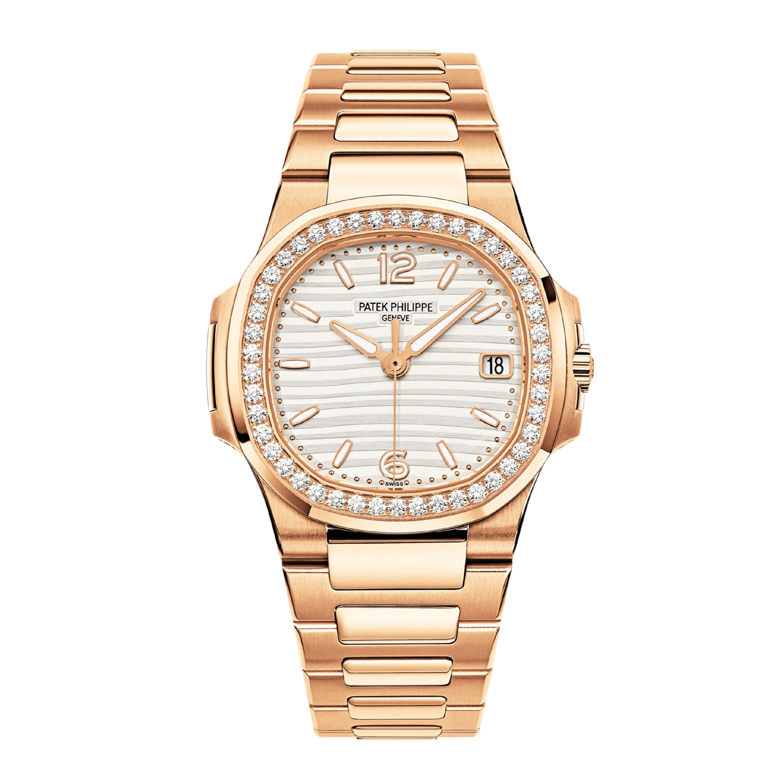 2811df42a85c34dedb0a2544777b8fba.png Nautilus Rose Gold Diamond White Dial 32mm - Image 1