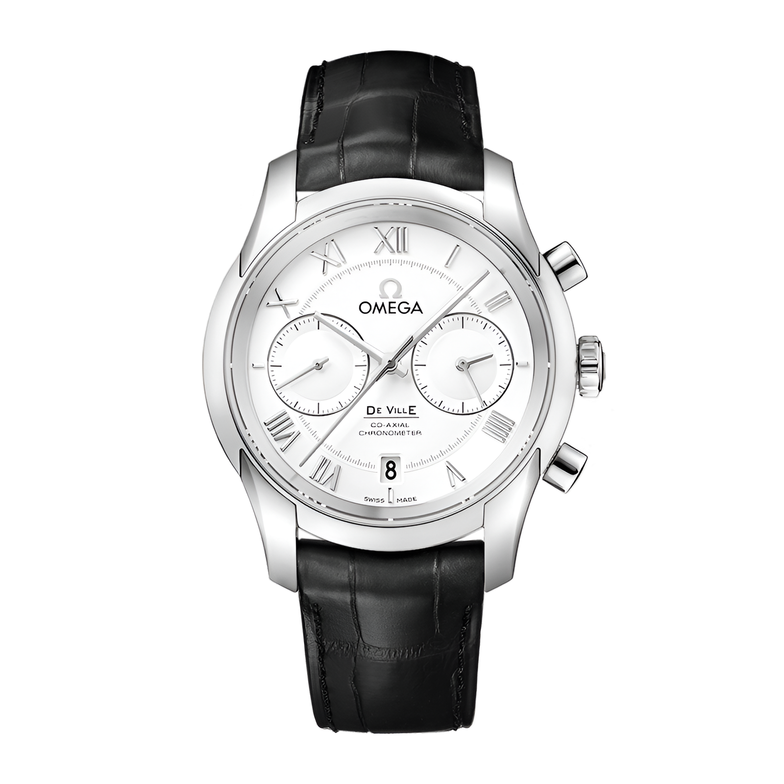 28f7d4f8ce8af79347eb34b0df2423b0.png De Ville Chronograph Steel Silver Dial 42mm - Image 1