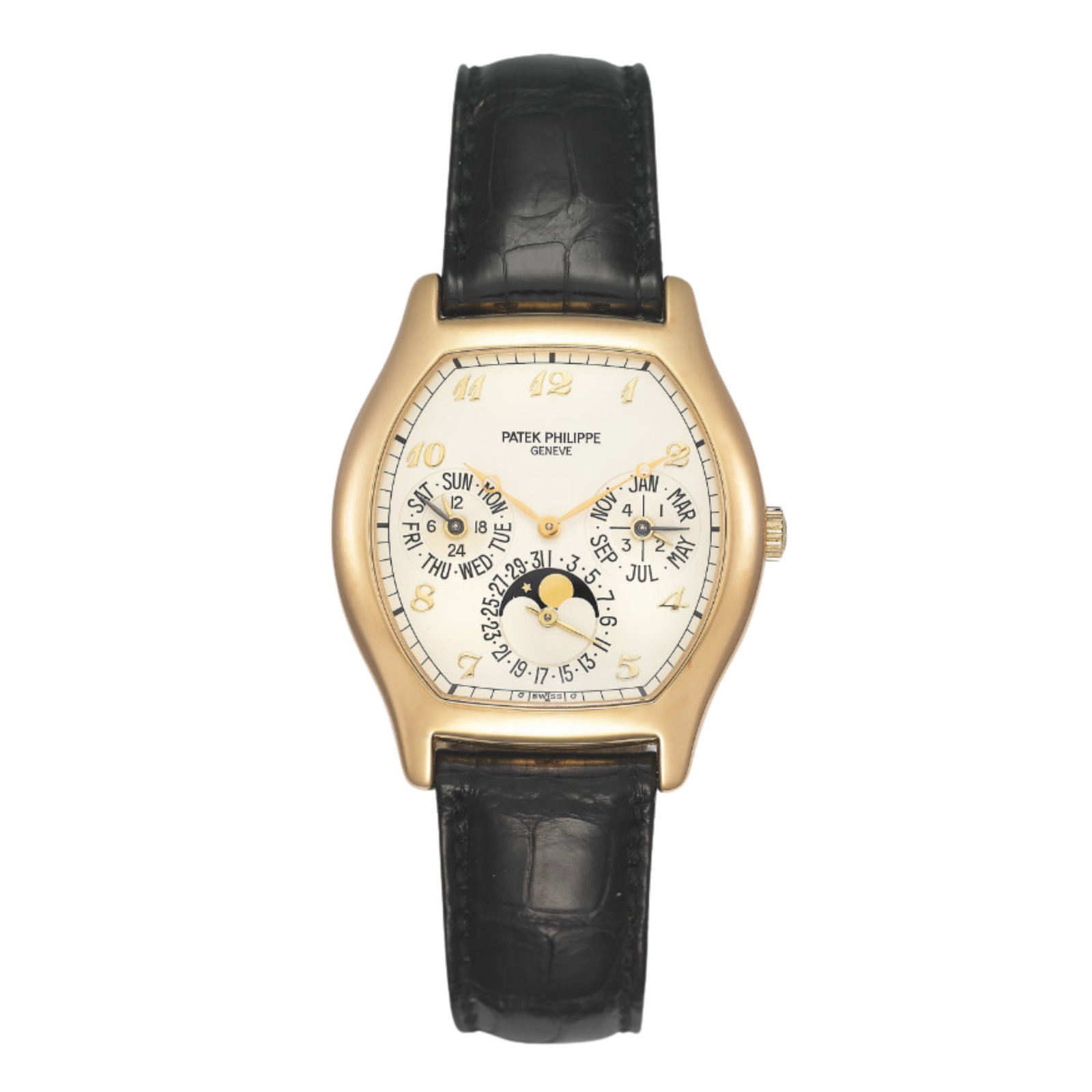 2a2aded49d0c2a87e26e688bde02183c.png Complications Perpetual Calendar Moonphase Yellow Gold White Dial 35mm - Image 1