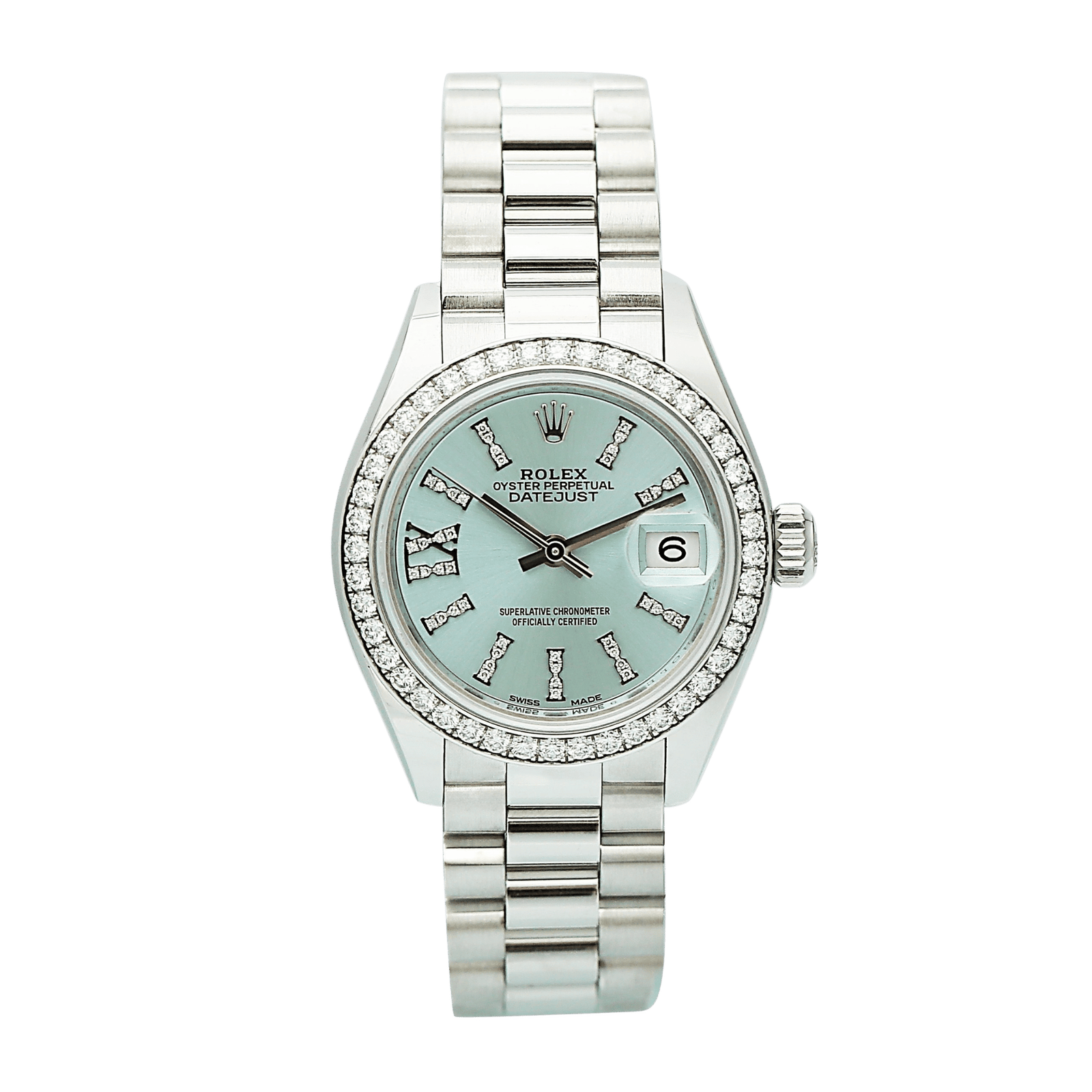 2a8a583ae146a2700911fe1e16a5d21f.png Lady-Datejust Platinum Diamond Ice Blue Dial 28mm - Image 1