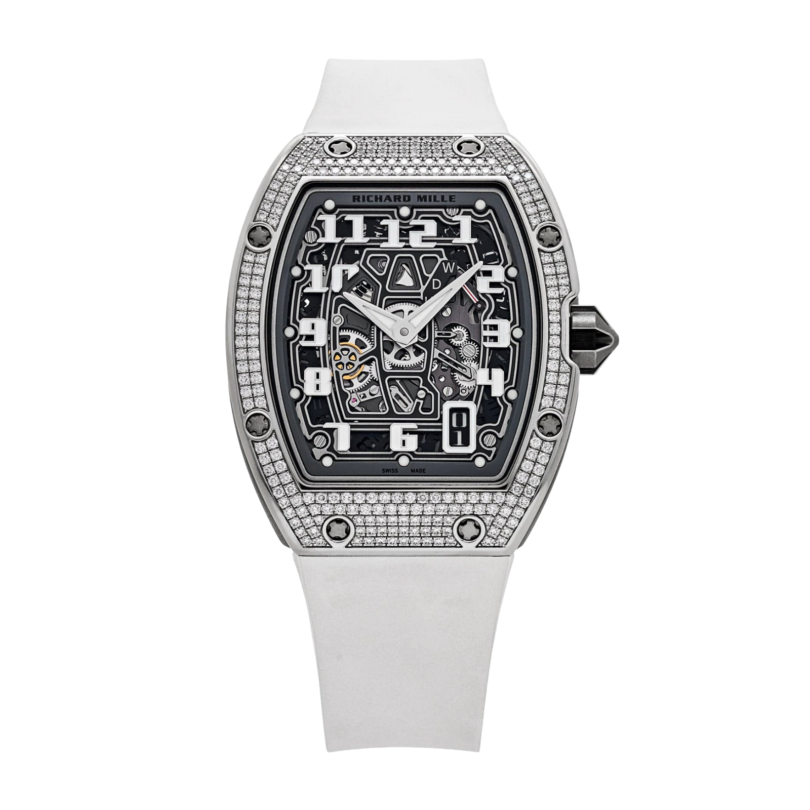 2b0045eeeae8d79a5413db6d7d75a0d8.png RM67-01 Lifestyle Extra Flat White Gold Diamond【2021like new】 - Image 1