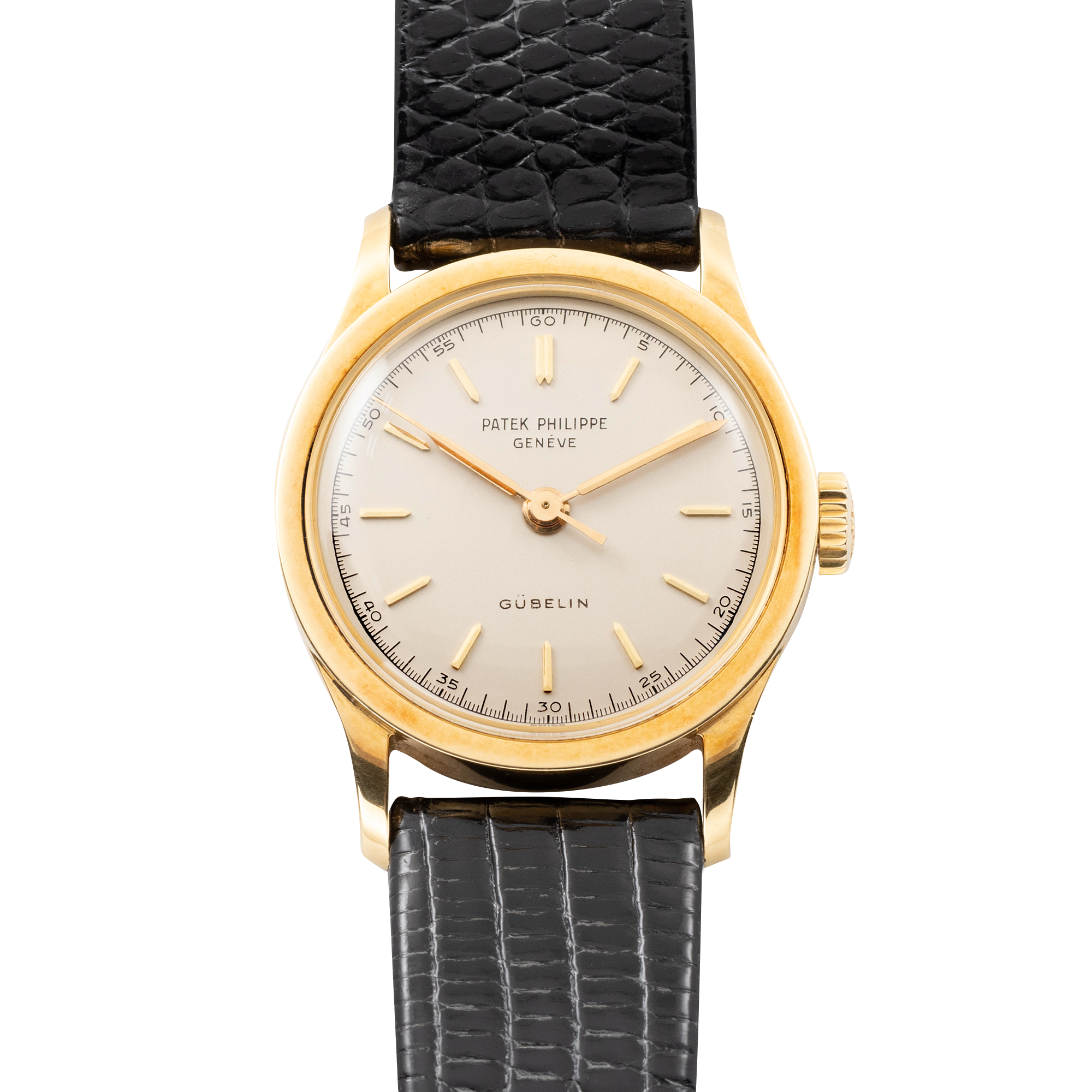 2c0684223286f4018e6f7d9052905448.webp Vintage Calatrava "Gubelin" Yellow Gold White Dial 35mm - Image 1