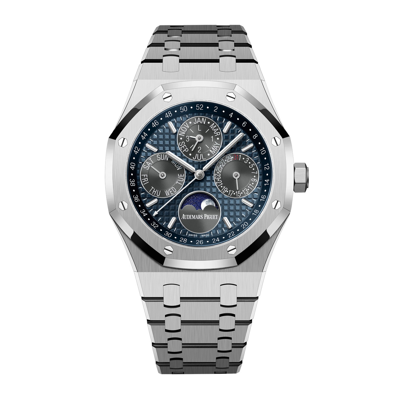 2cd21236c28a14bffa0c1da0324b321b.png Royal Oak Perpetual Calendar Titanium Blue Dial 41mm - Image 1