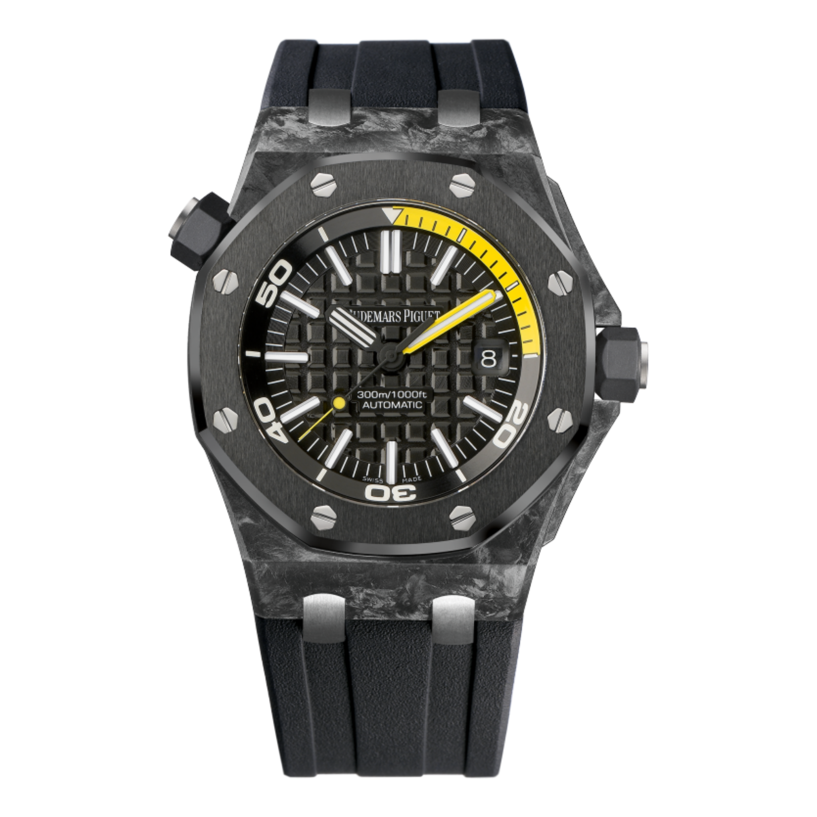 2d74b29db102a1dd0d0742028c6141bb.png Royal Oak Offshore Diver Carbon Black Dial 42mm - Image 1