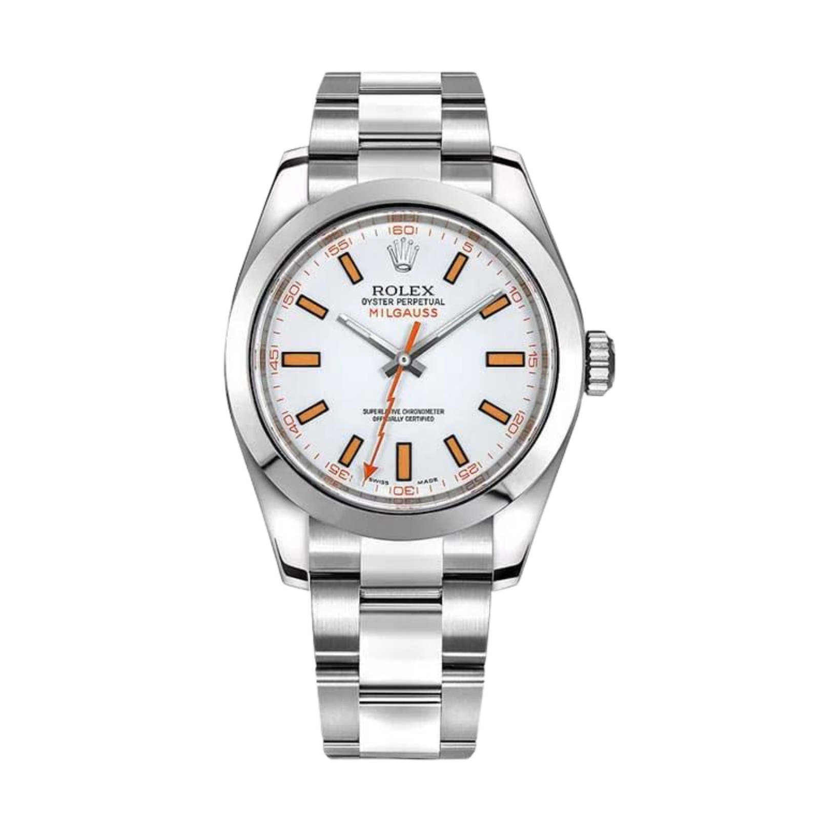 2d933e2309687a0c10c0644ef346fc26.png Milgauss Steel White Dial 40mm - Image 1