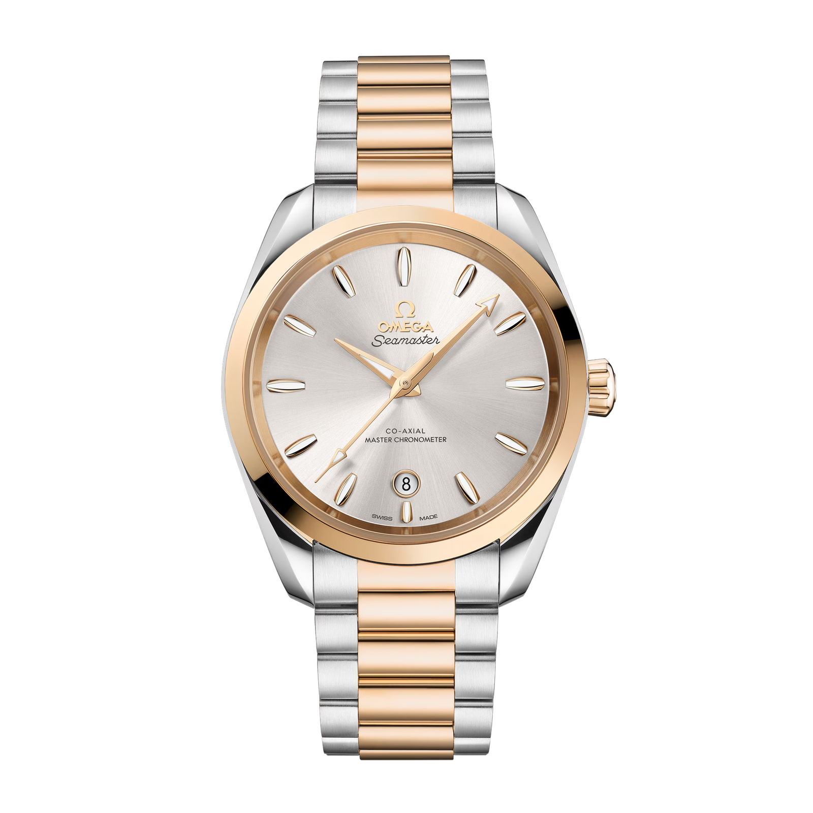 2ed363dd8cdb7fcf73325409eecaa9cb.png Aqua Terra Yellow Gold & Steel Silver Dial 38mm - Image 1