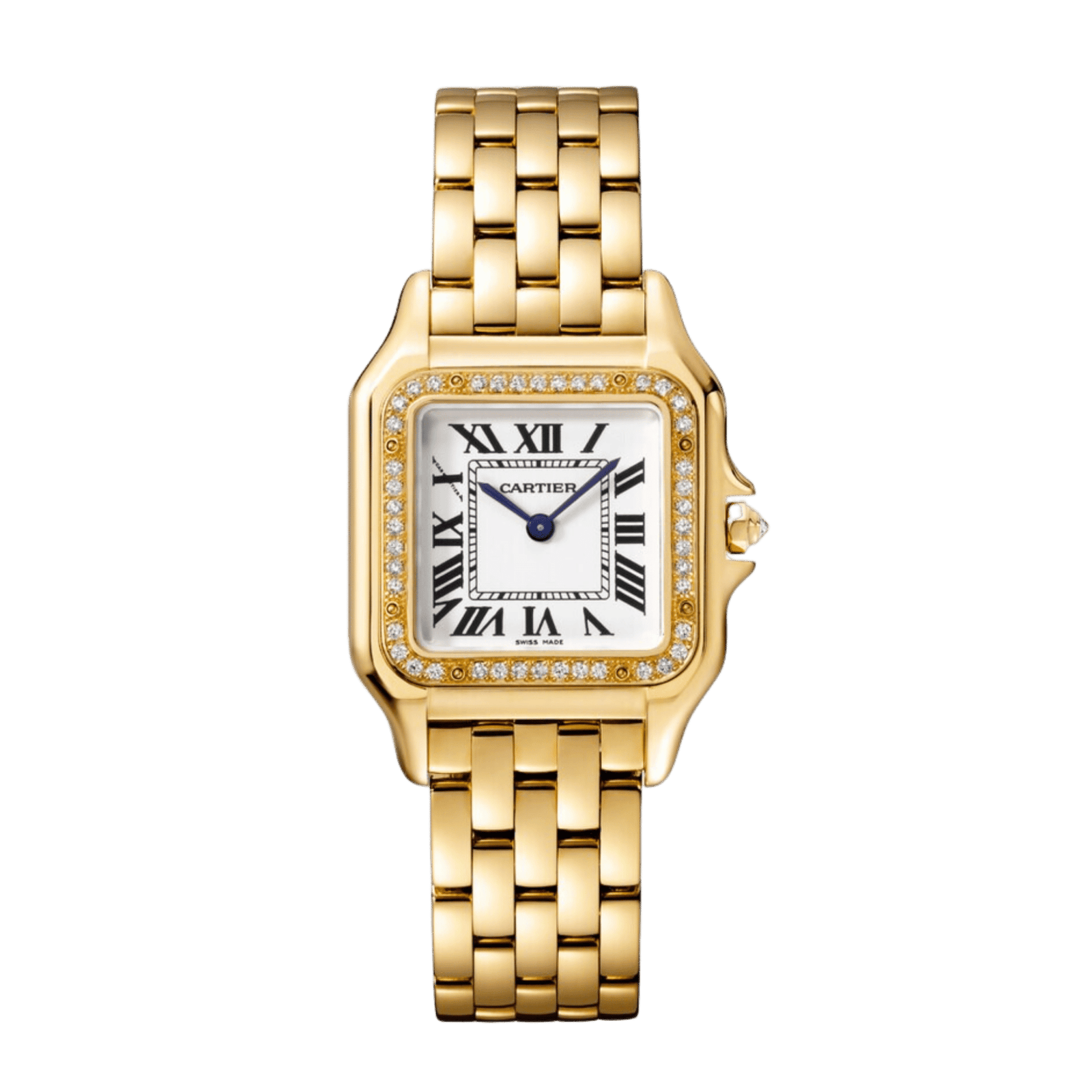 2f74d24b3a847b22c2c86beae198a9a6.png Panthère de Cartier Yellow Gold Diamond White Dial 27mm - Image 1
