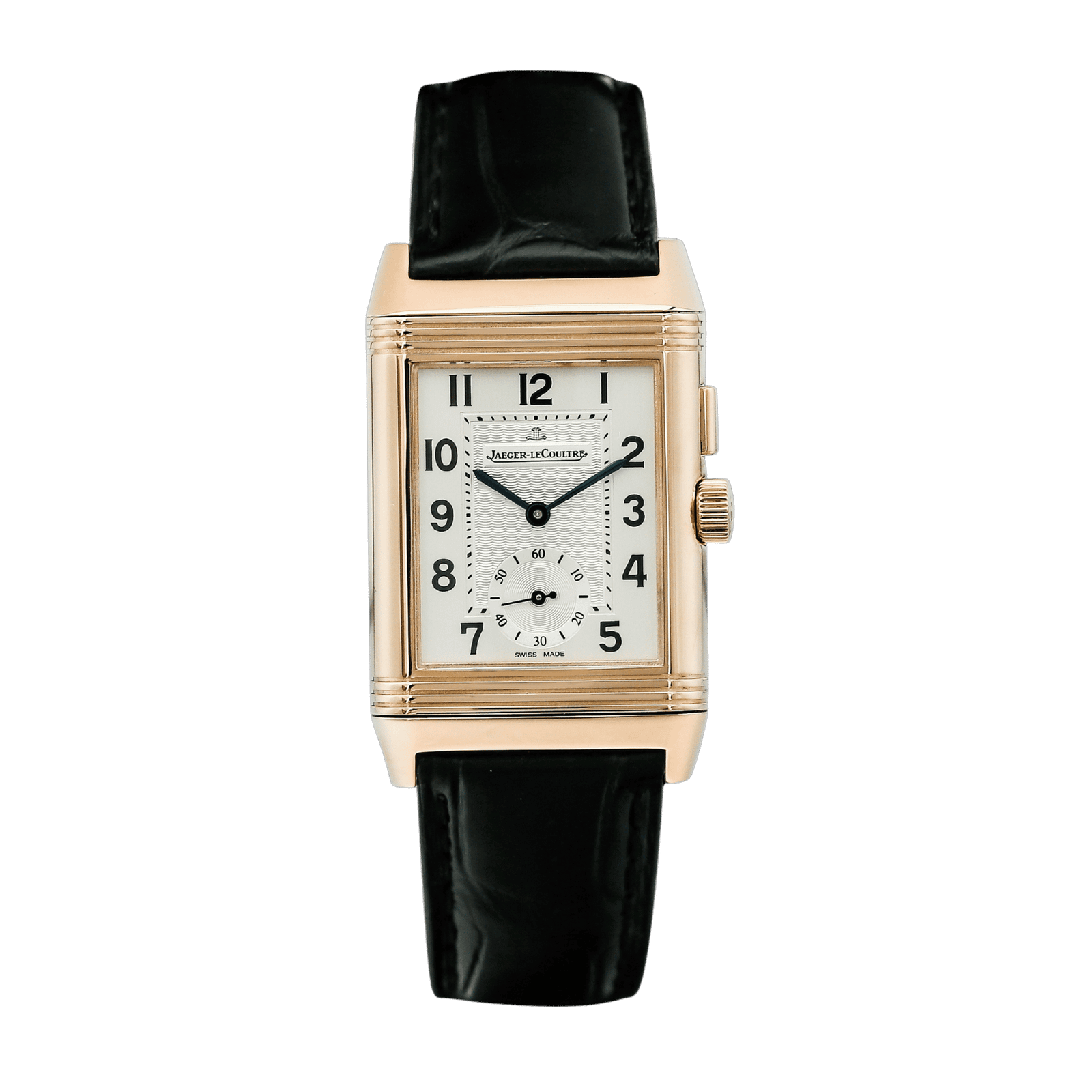 2ffe9a1af8ed8f860a7496ebc961c57c.png Reverso Duo Rose Gold Silver Dial 26mm - Image 1