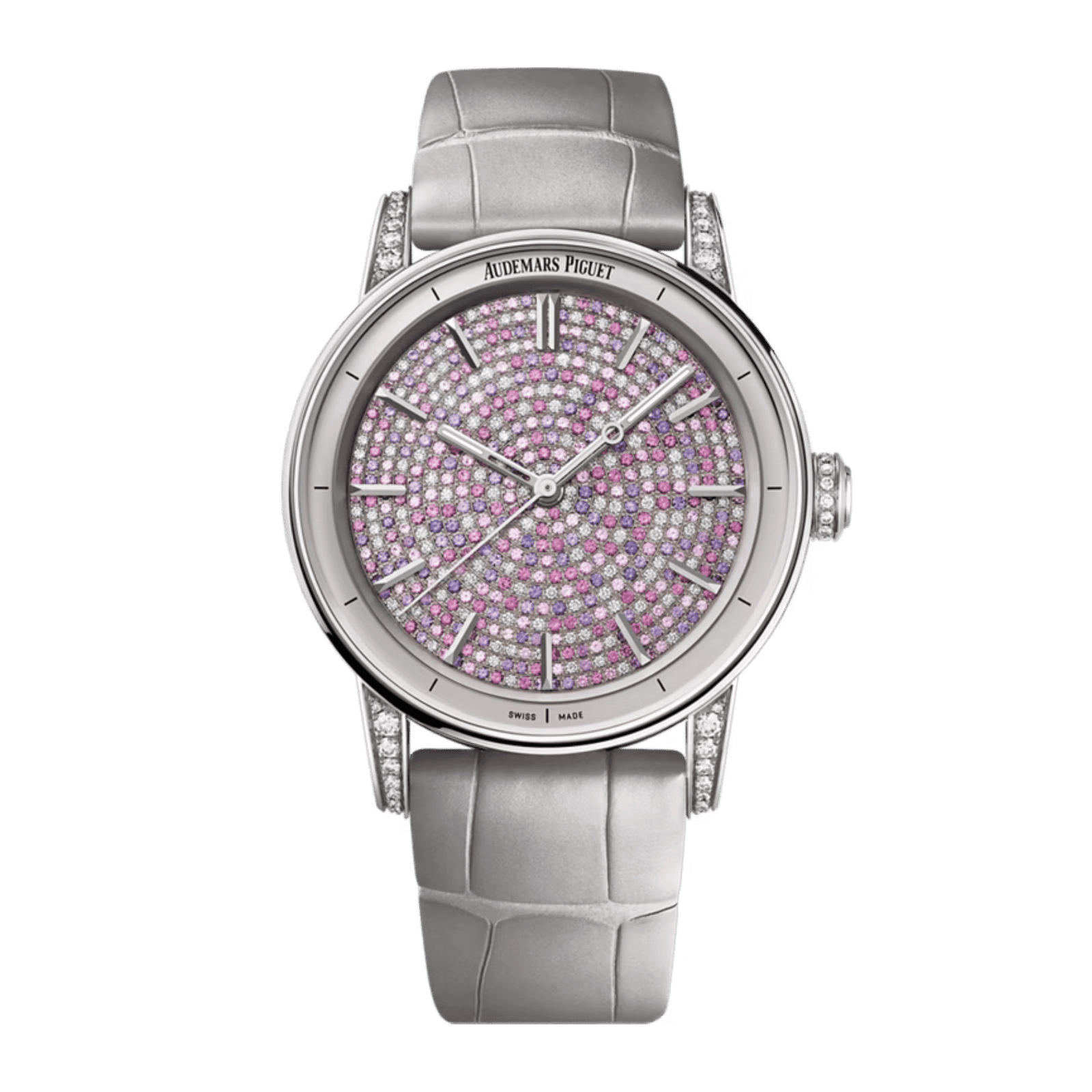 30b580d4e513ecfd05392ef7a125dcfc.png Code 11.59 White Gold Diamond Pave Dial 38mm - Image 1