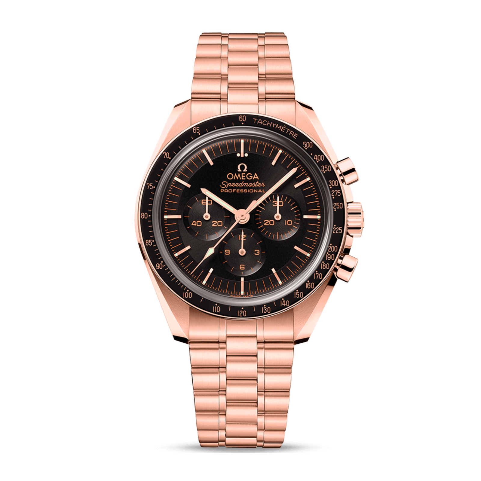 38a383bd6a94b3edba0b9e57074177bf.png Speedmaster Professional Moonwatch Rose Gold Black Dial 42mm - Image 1