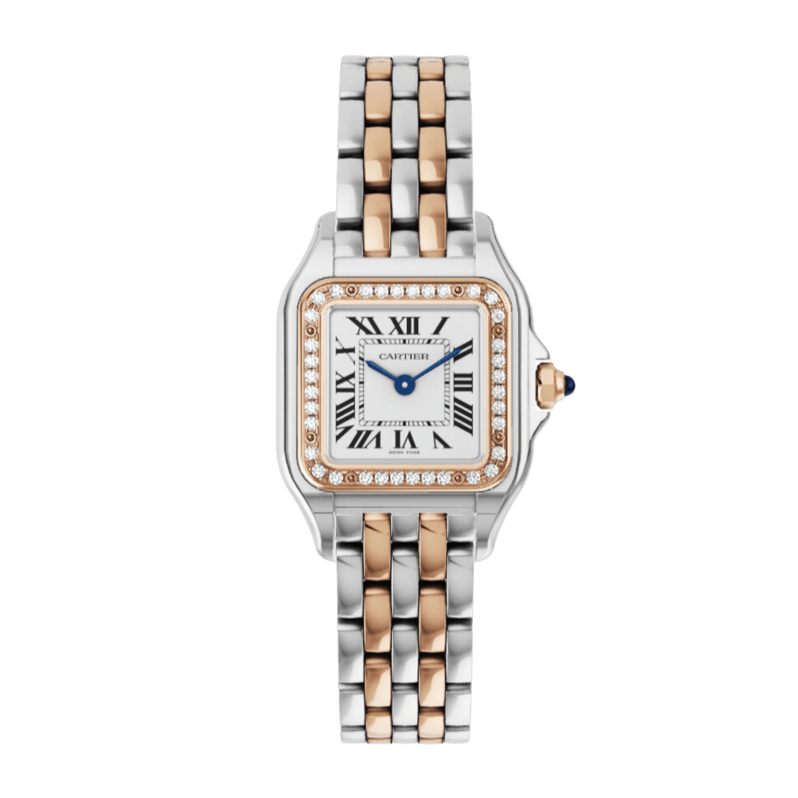 38fab41e19130f6c911341b40cc2a948.png Panthère de Cartier Rose Gold & Steel Diamond White Dial 22mm - Image 1