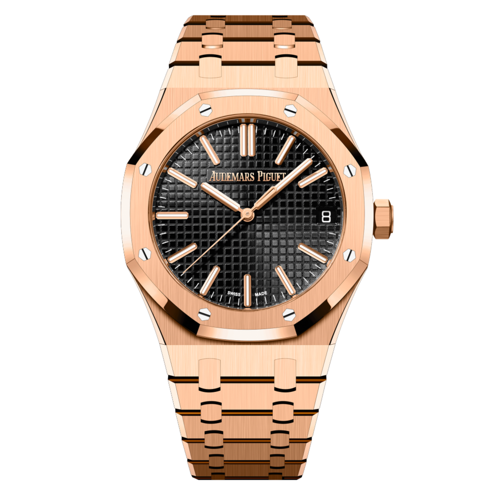 3aab62853f64ac70c2cc2873b7116bf6.png Royal Oak Selfwinding "50th Anniversary" Rose Gold Black Dial 41mm - Image 1