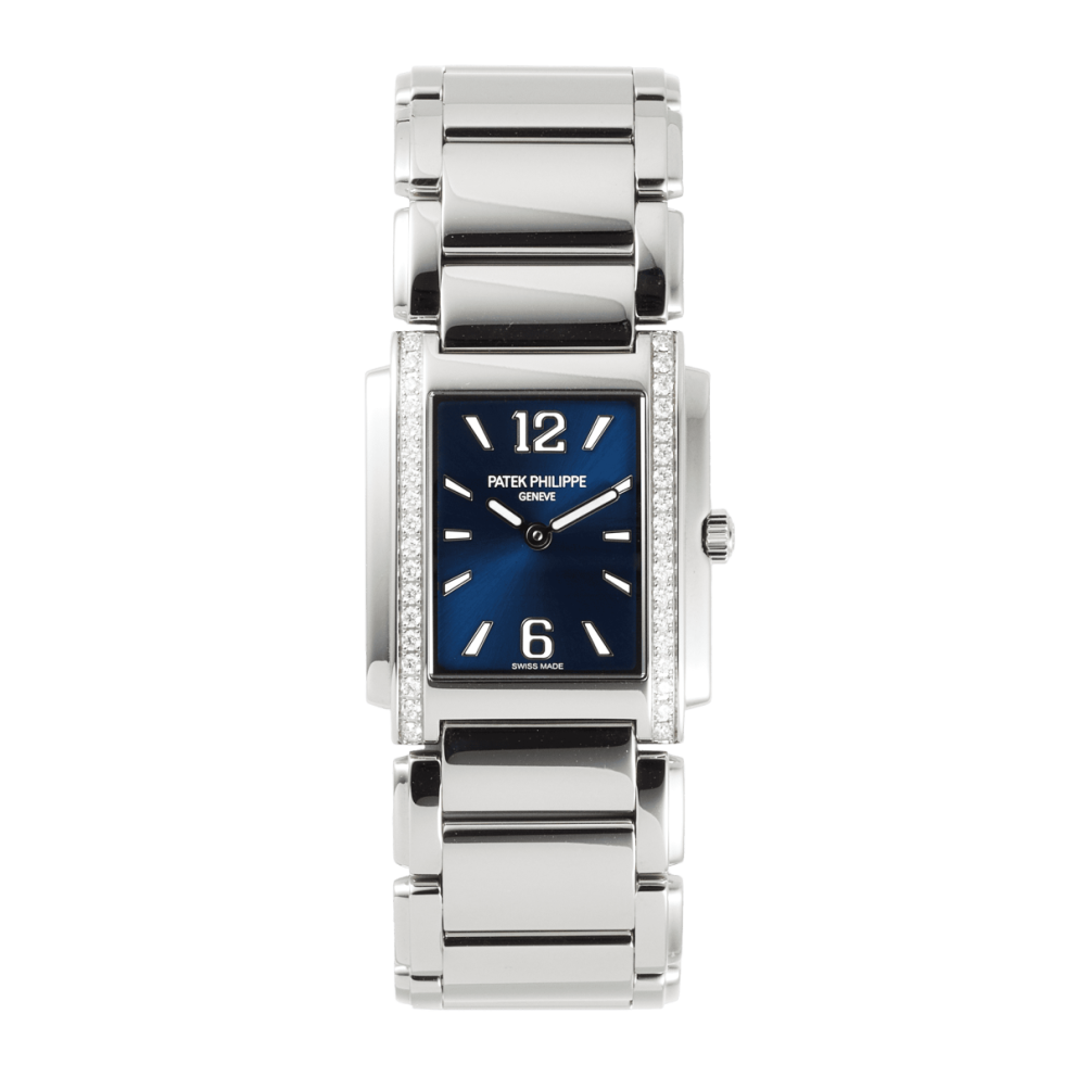 3b54ecffb229de45311fef2672adf638.webp Twenty~4 Manchette Steel Diamond Blue Dial 25mm - Image 1