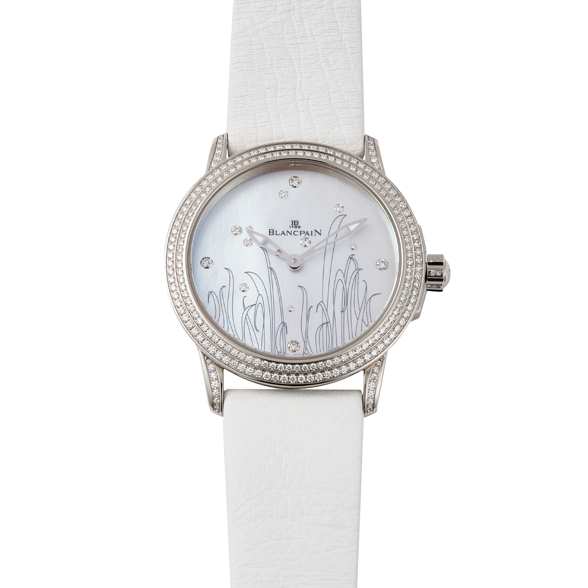 3ca68dfbb83b681c192eb100d2cce8dd.webp Ultra Slim White Gold Diamond Mother of Pearl Dial 34mm - Image 1
