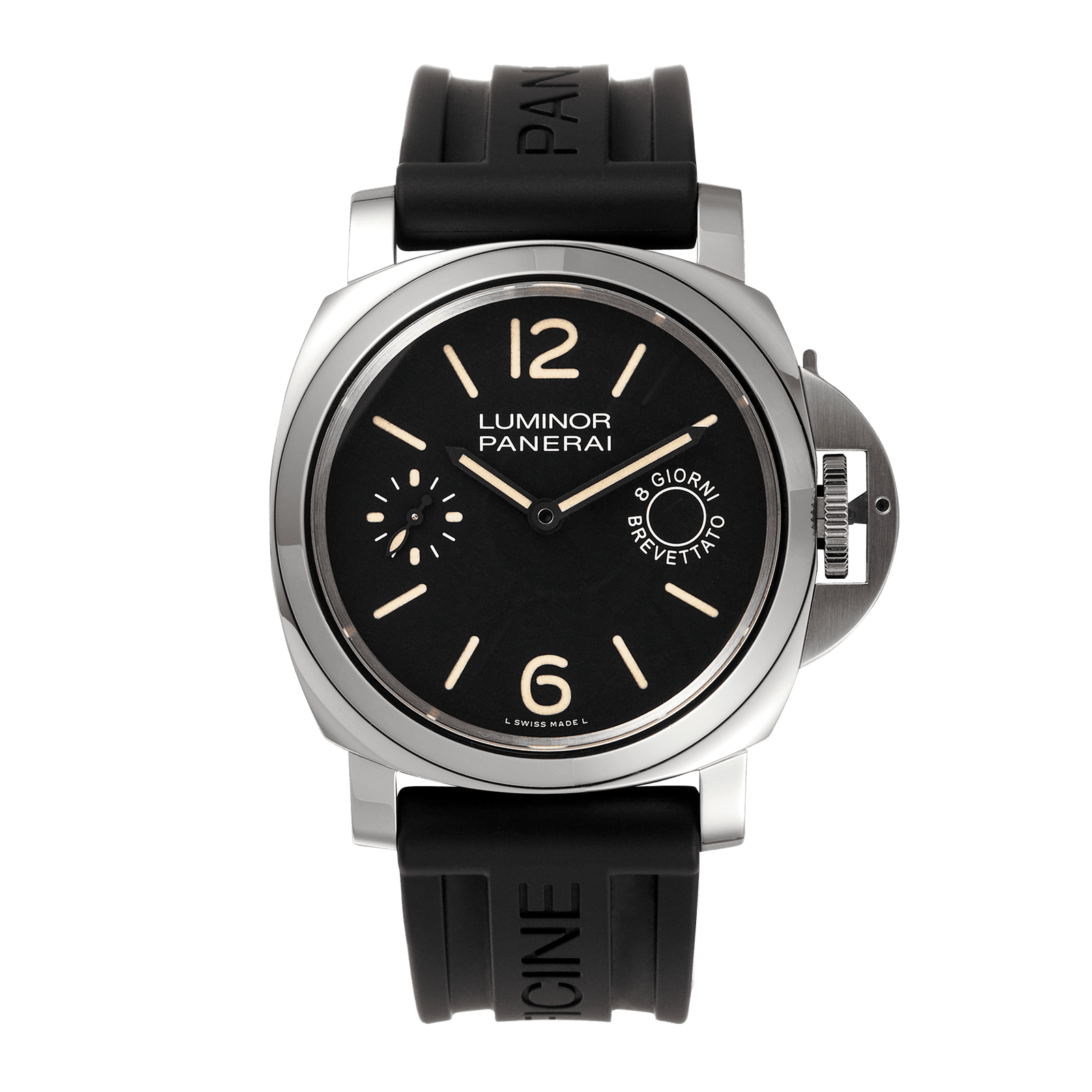 3ccfd52f6481845ae64a181340f2b412.png Luminor Marina 8 Days Steel Black Dial 44mm - Image 1