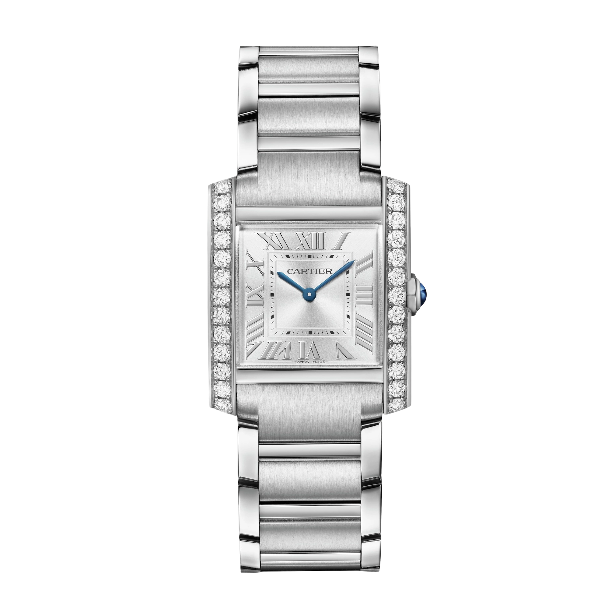 3ed2e9d57bd6c6becf601f00f25df8ac.webp Tank Française Steel Diamond Silver Dial 27mm - Image 1