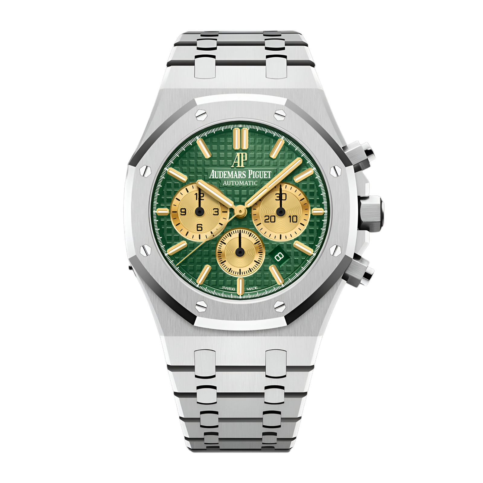40627d71ccc8e896126cc74660cc1a94.png Royal Oak Chronograph Platinum Green Dial 41mm - Image 1