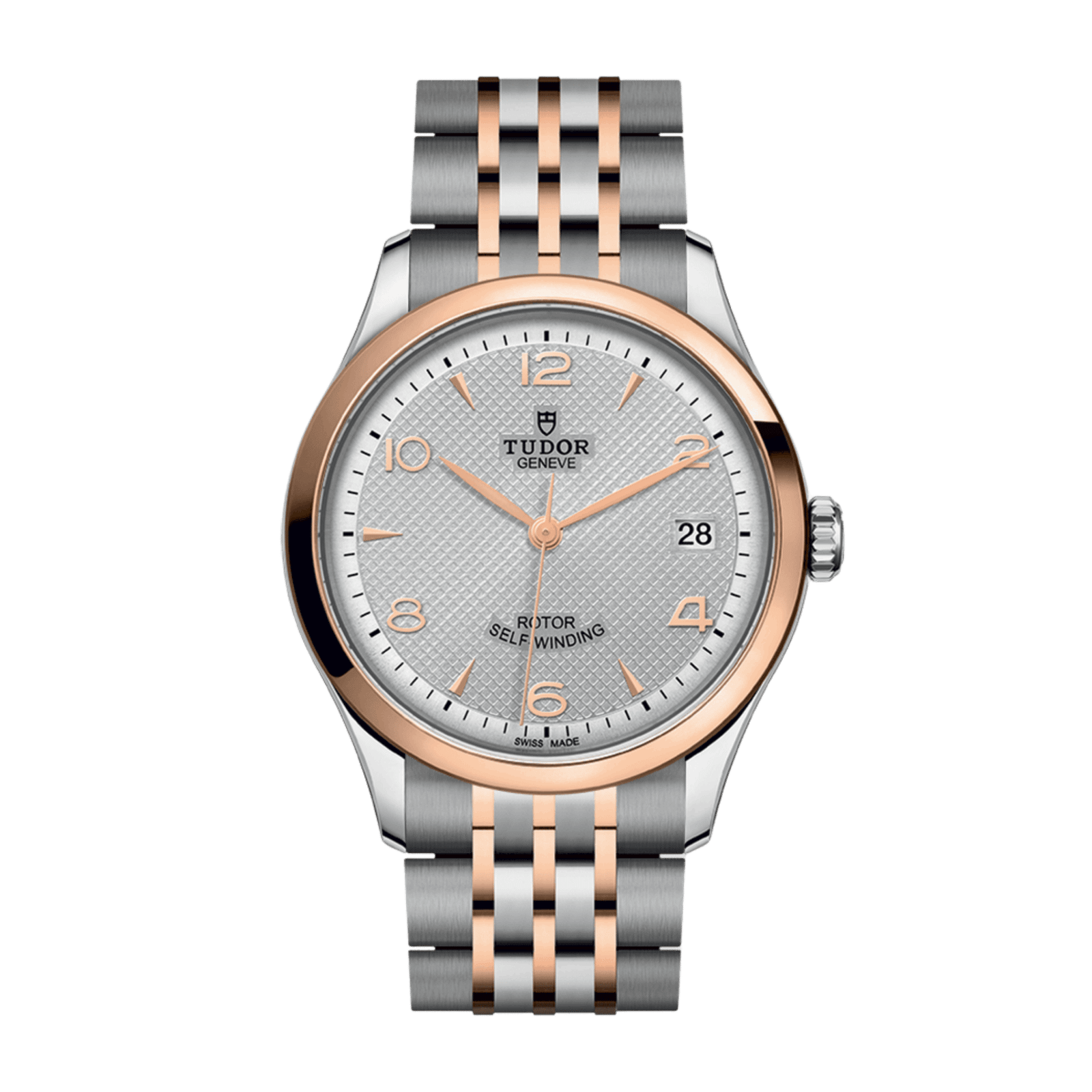 43079bf4e8b2bbb93a36a8f4a18b9a19.png 1926 Rose Gold & Steel Silver Dial 36mm - Image 1